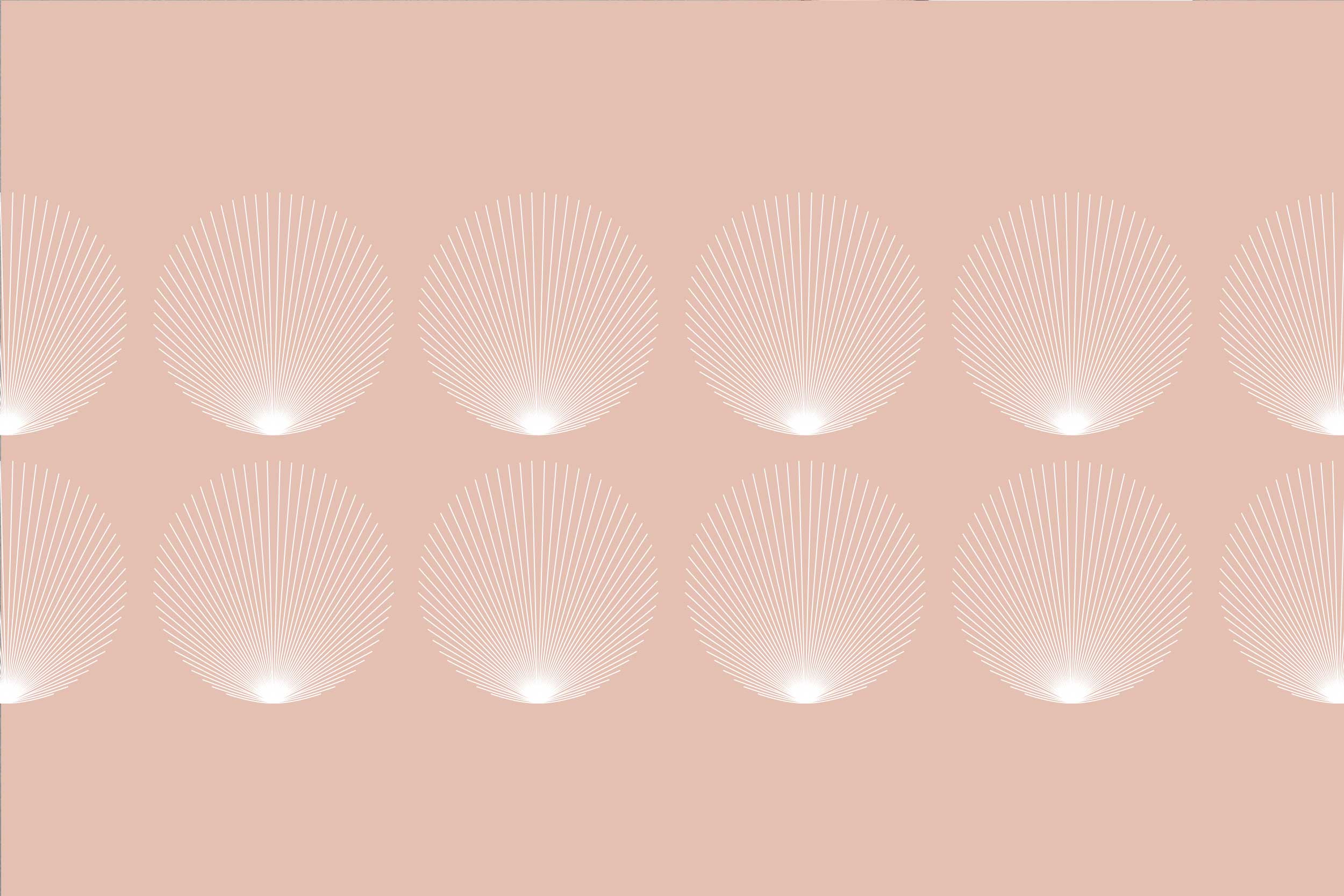 A pink, pretty, summer shell pattern developed for a clothing brand downtown Mill Valley.