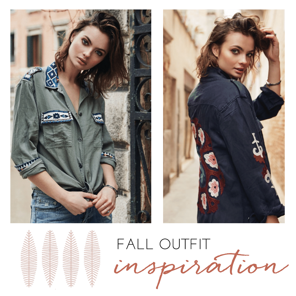 Fall outfit inspiration social media post for Carolina Boutique clothing brand.