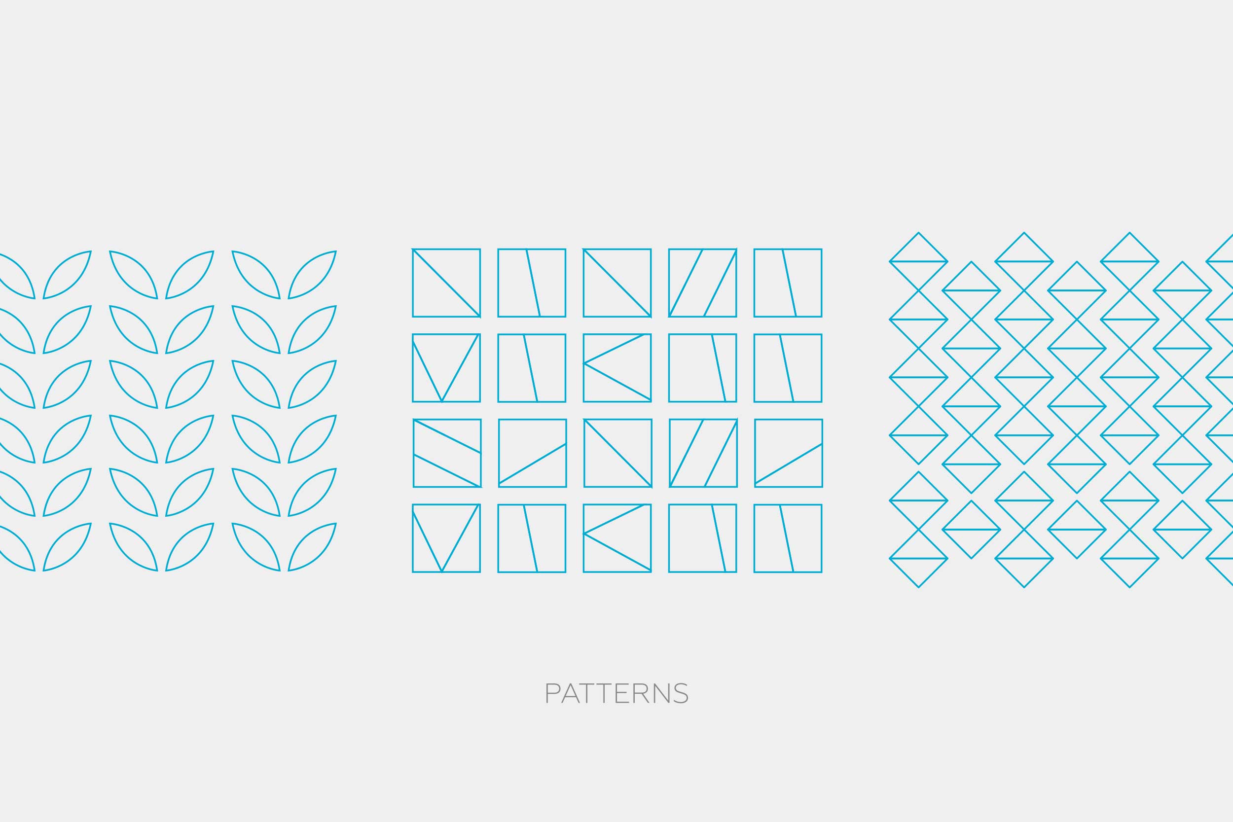 Patterns that are a graphic element to help differentiate the 2Modern brand.