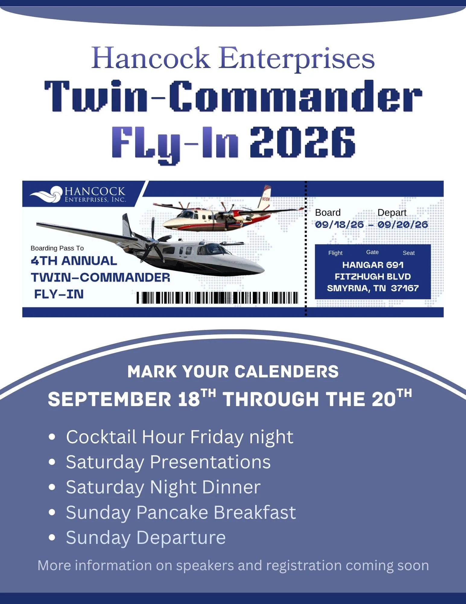 2026 Twin Commander Fly-in