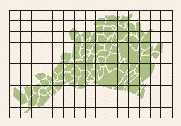 The software puts a regular grid over all layers (usually defined according to topographic metrics)...