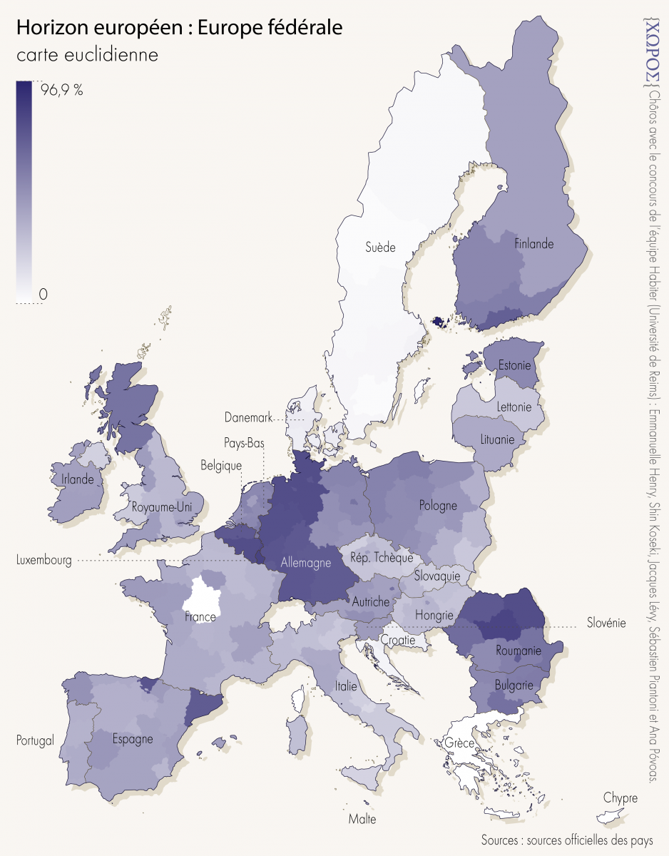 Horizon : Europe fédérale, carte euclidienne.