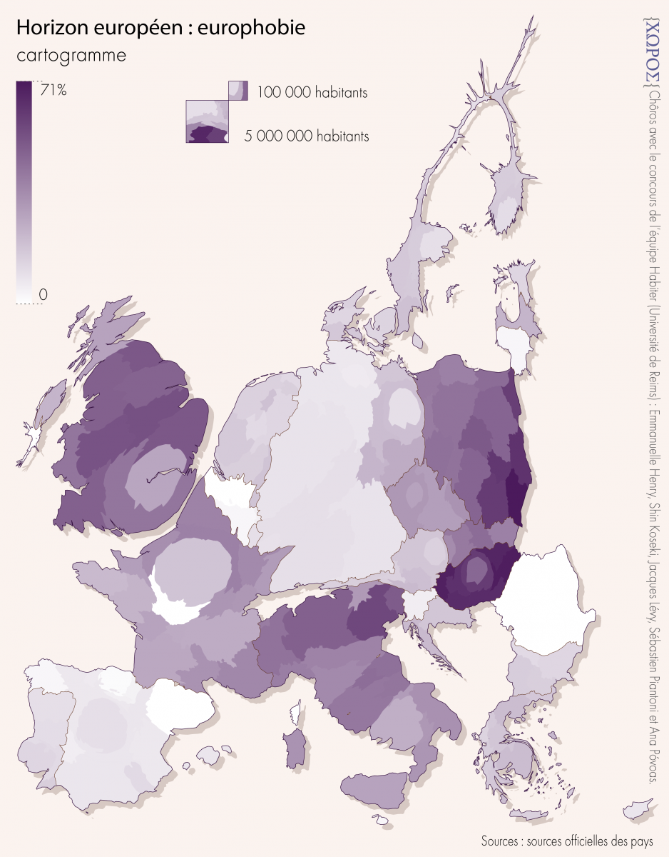 Horizon : Europhobie, cartogramme.