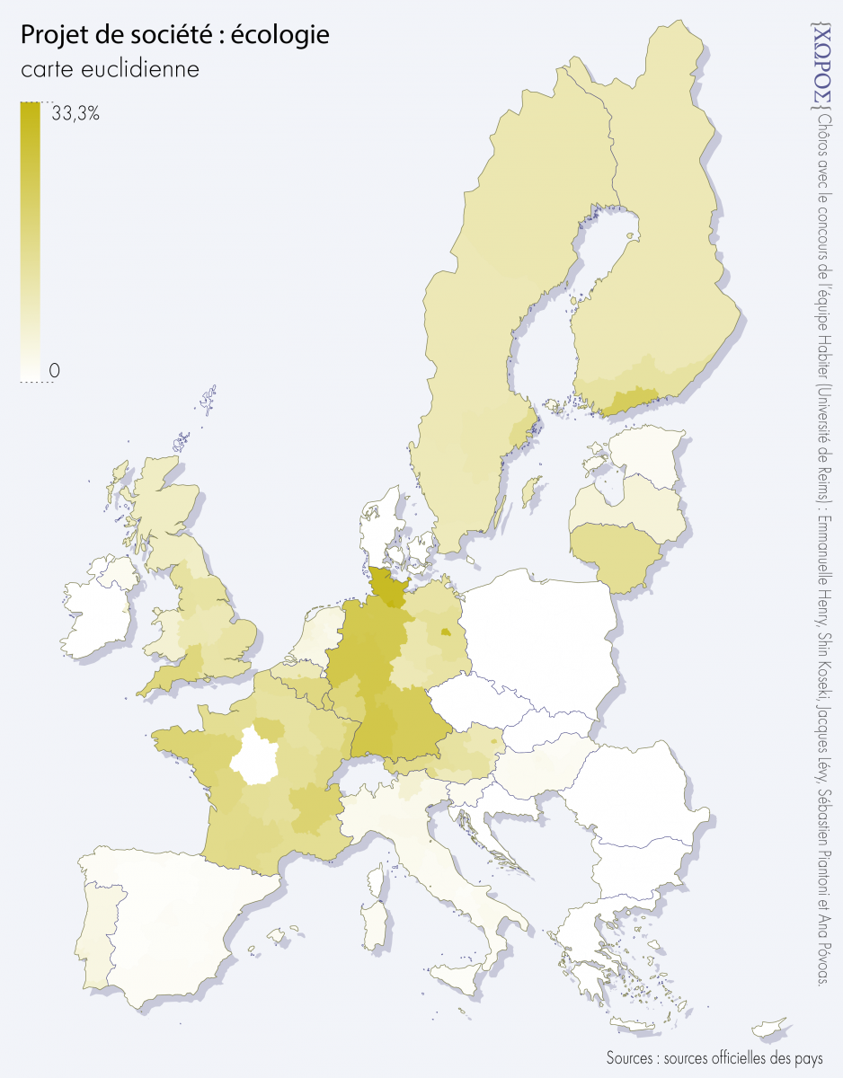 Projet de société :  écologie, carte euclidienne.