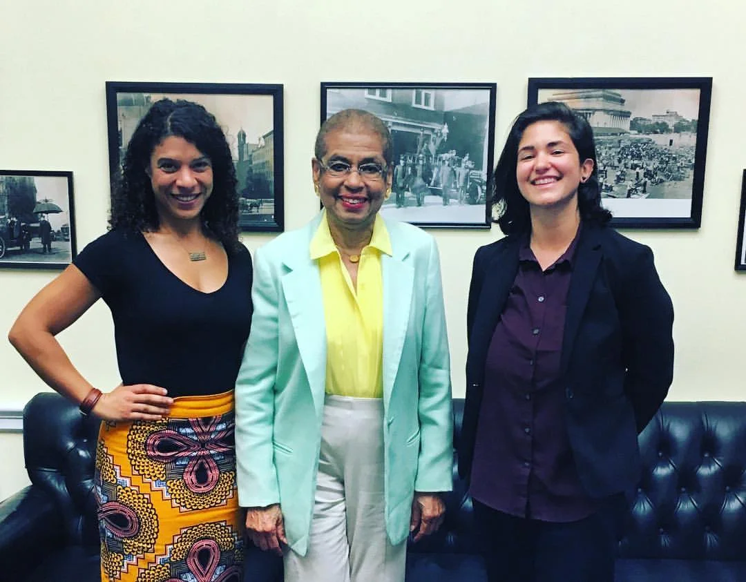 Laila & Caroline with U.S. Representative Eleanor Holmes Norton