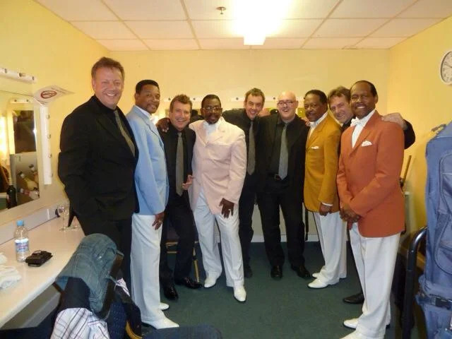 With The Miracles. Backstage at one of the UK shows.