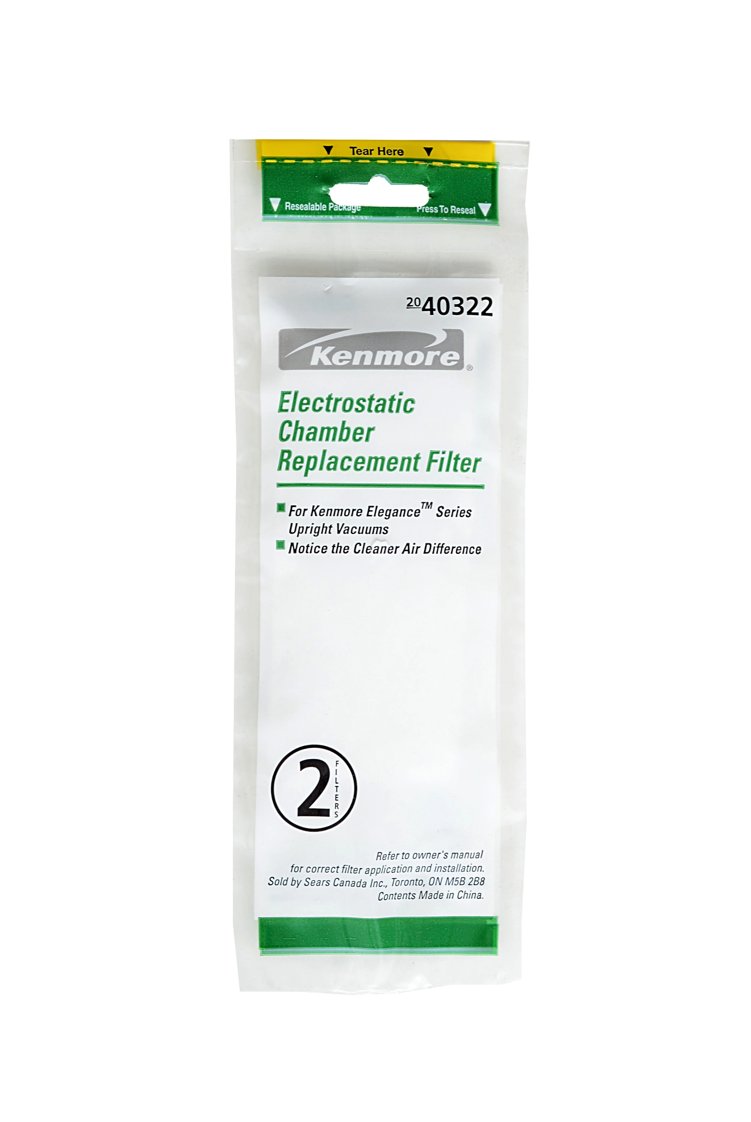 Kenmore Style 40322 Filter