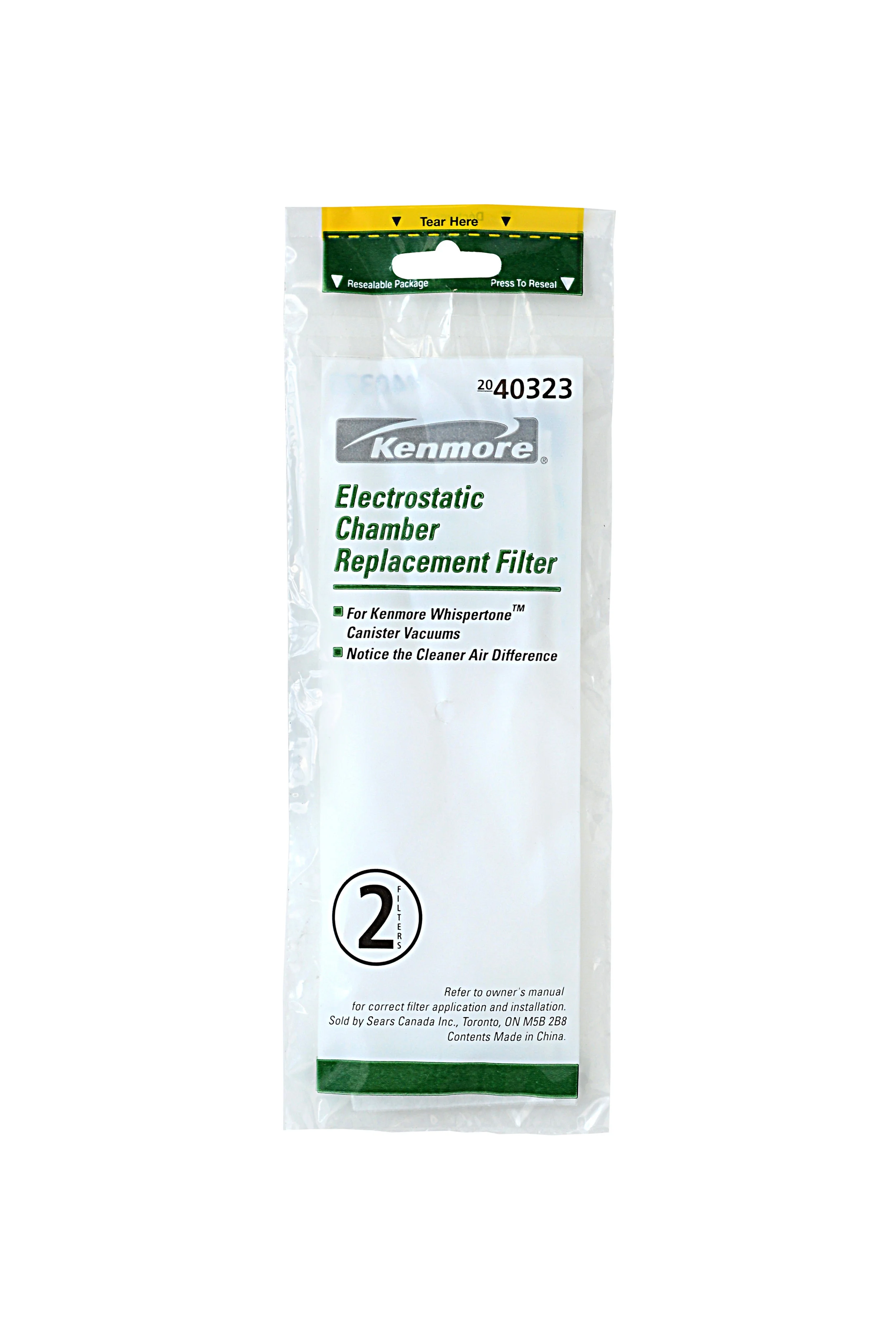 Kenmore Style 40323 Filter