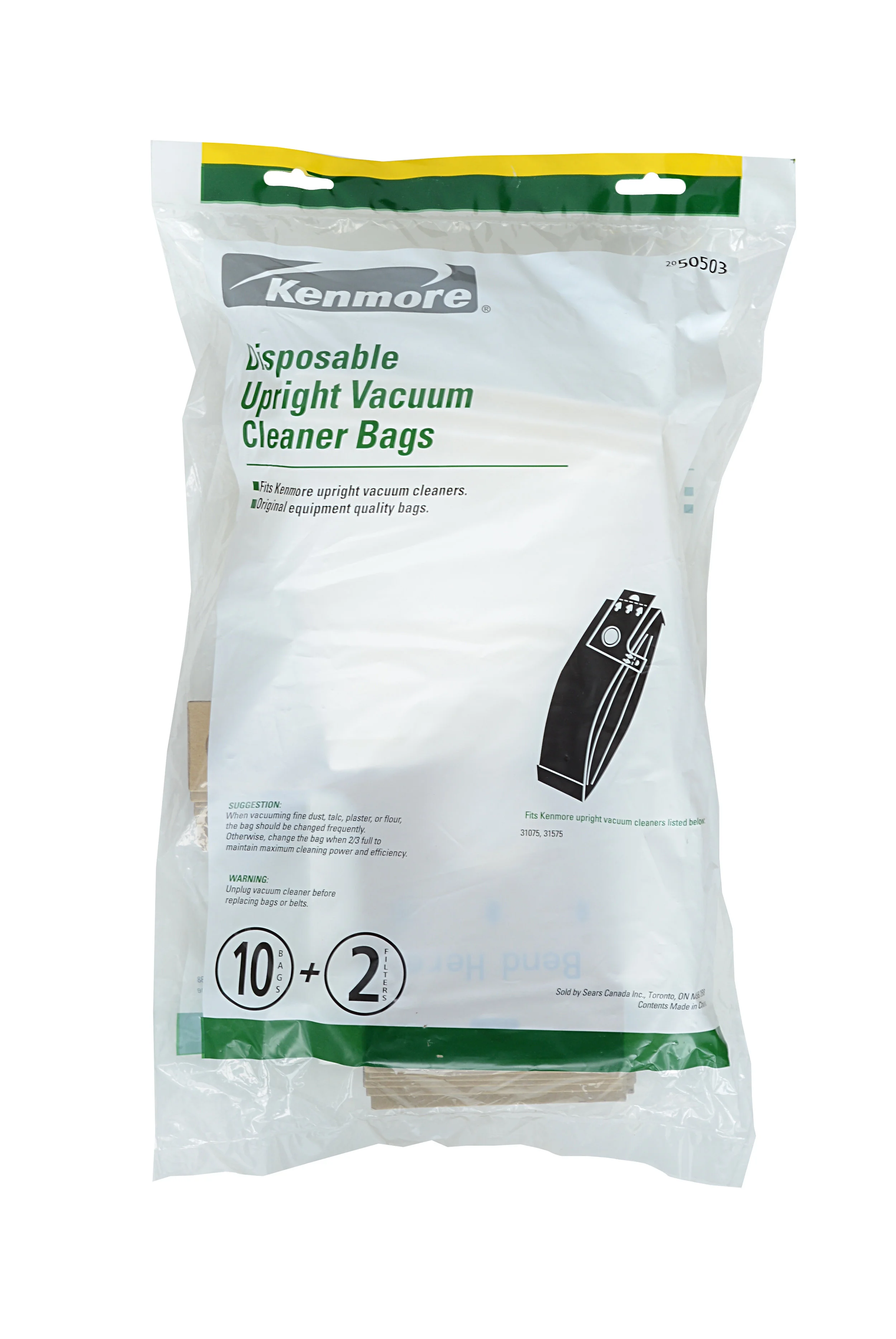 Kenmore Style 50503 Upright Vacuum Bags