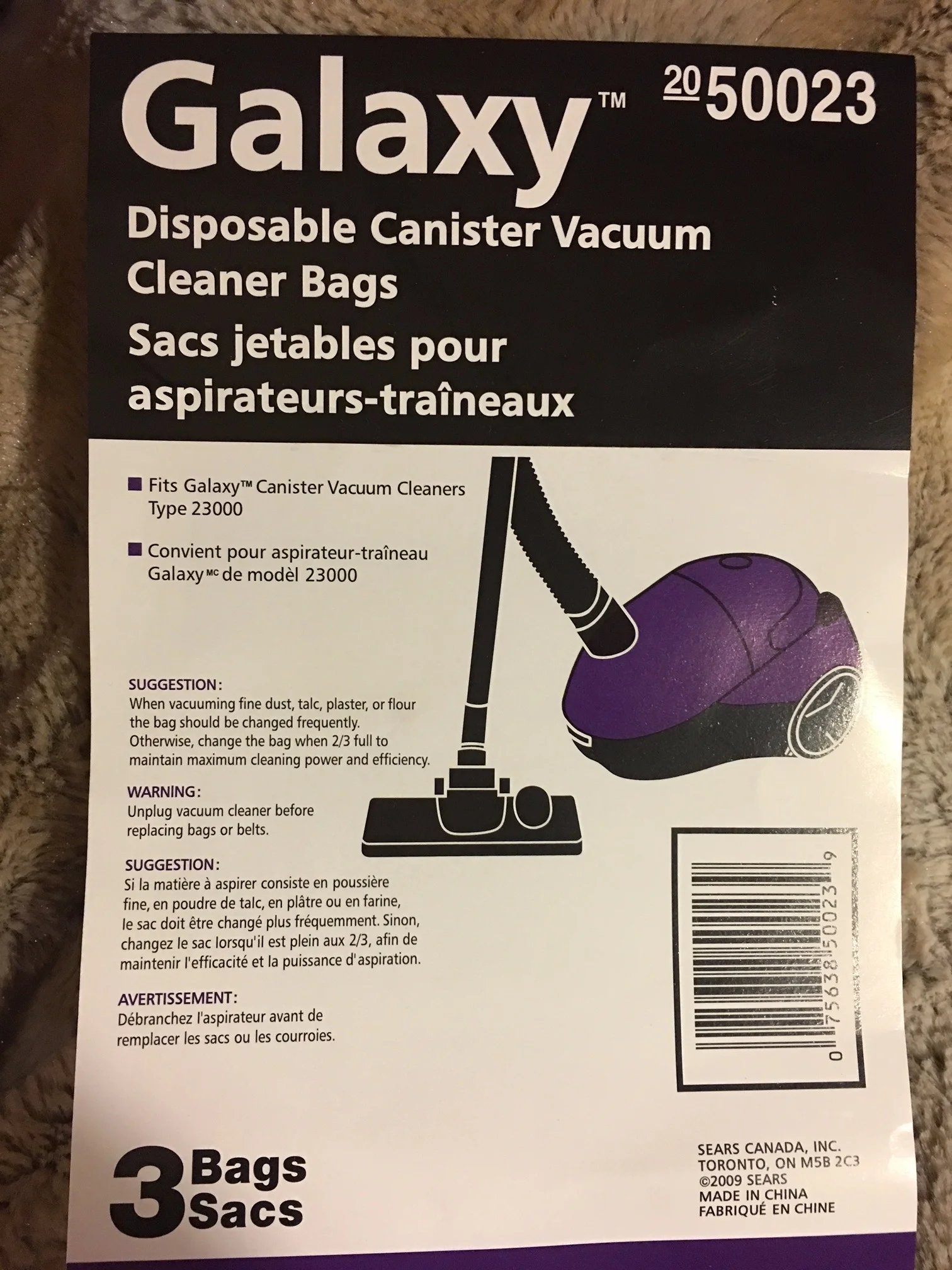 Galaxy 50023 Vacuum Bags