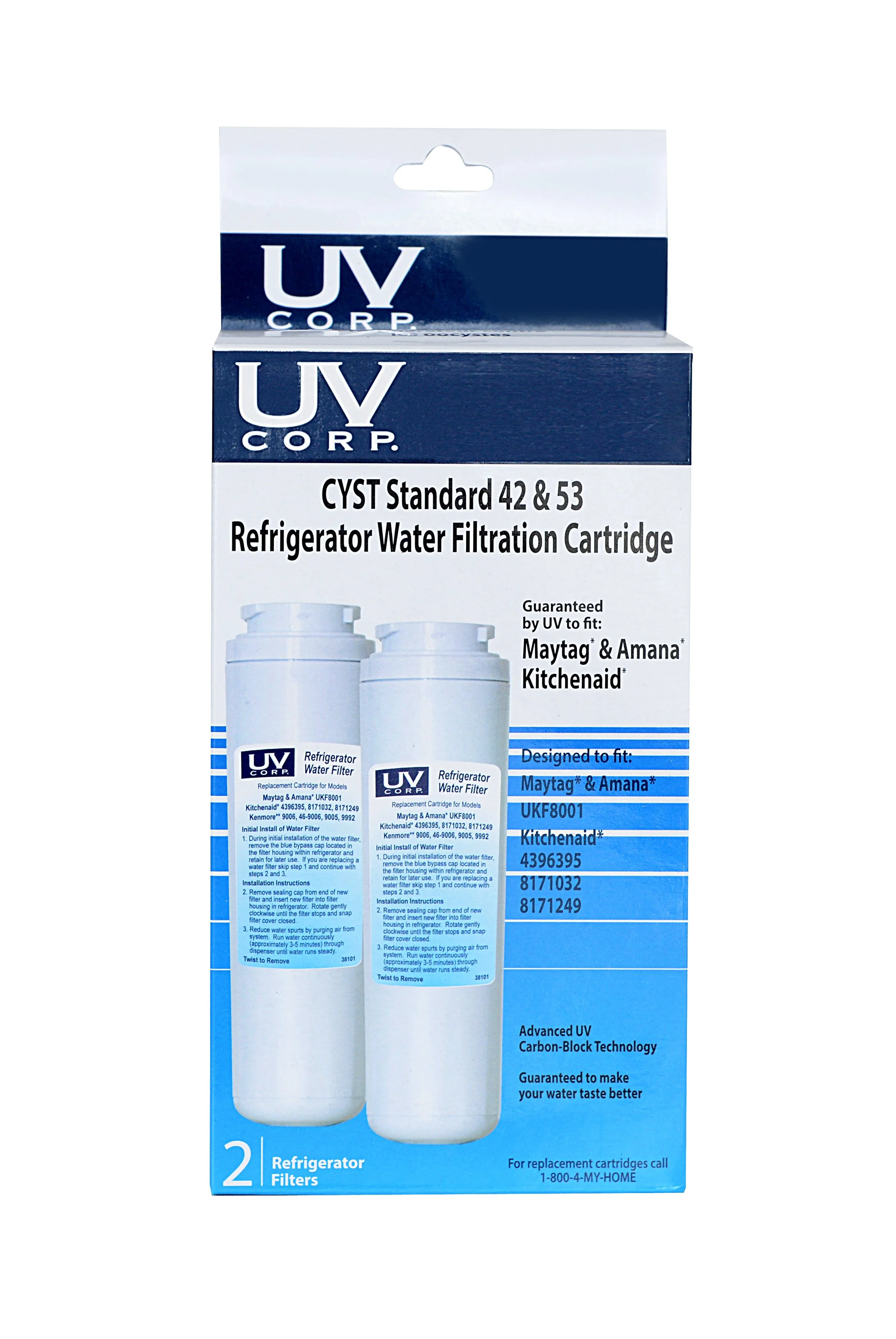 38102 Maytag UKF8001, Amana & Kitchenaid Replacement Refrigerator Water & Ice Filter