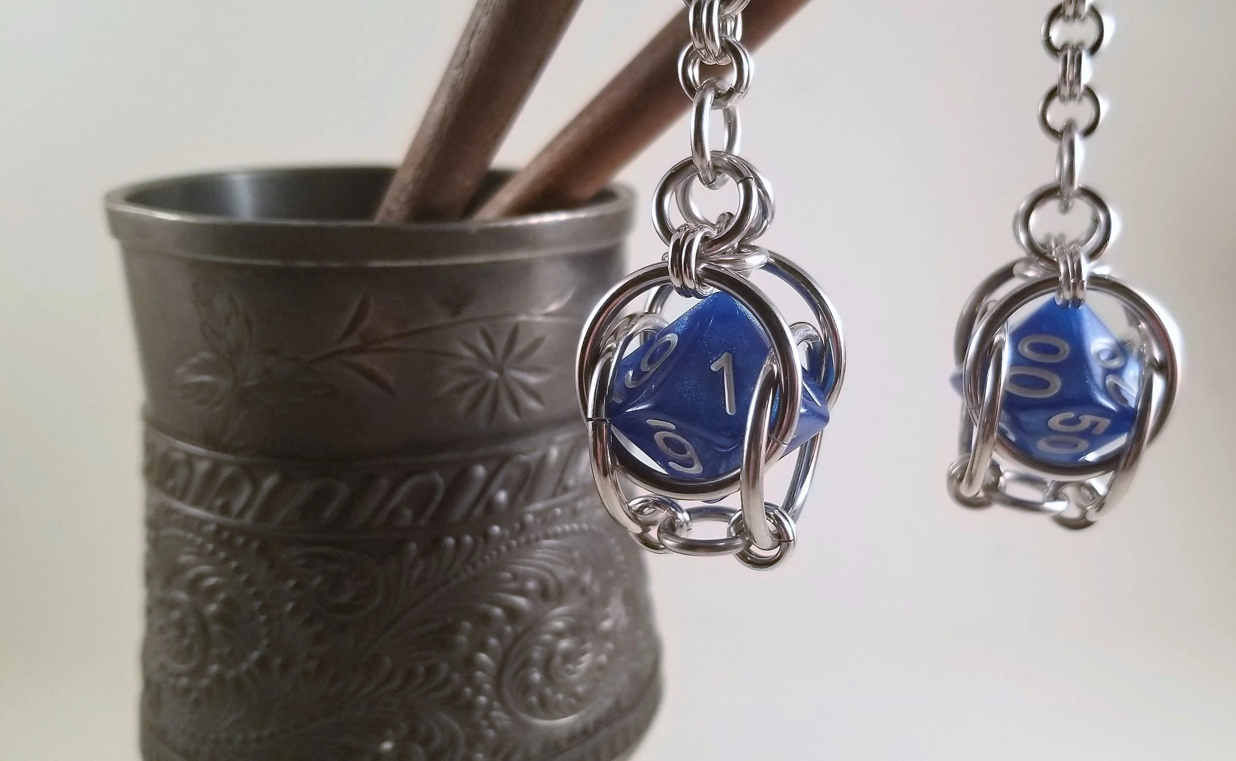 Hairsticks- Dice Blue