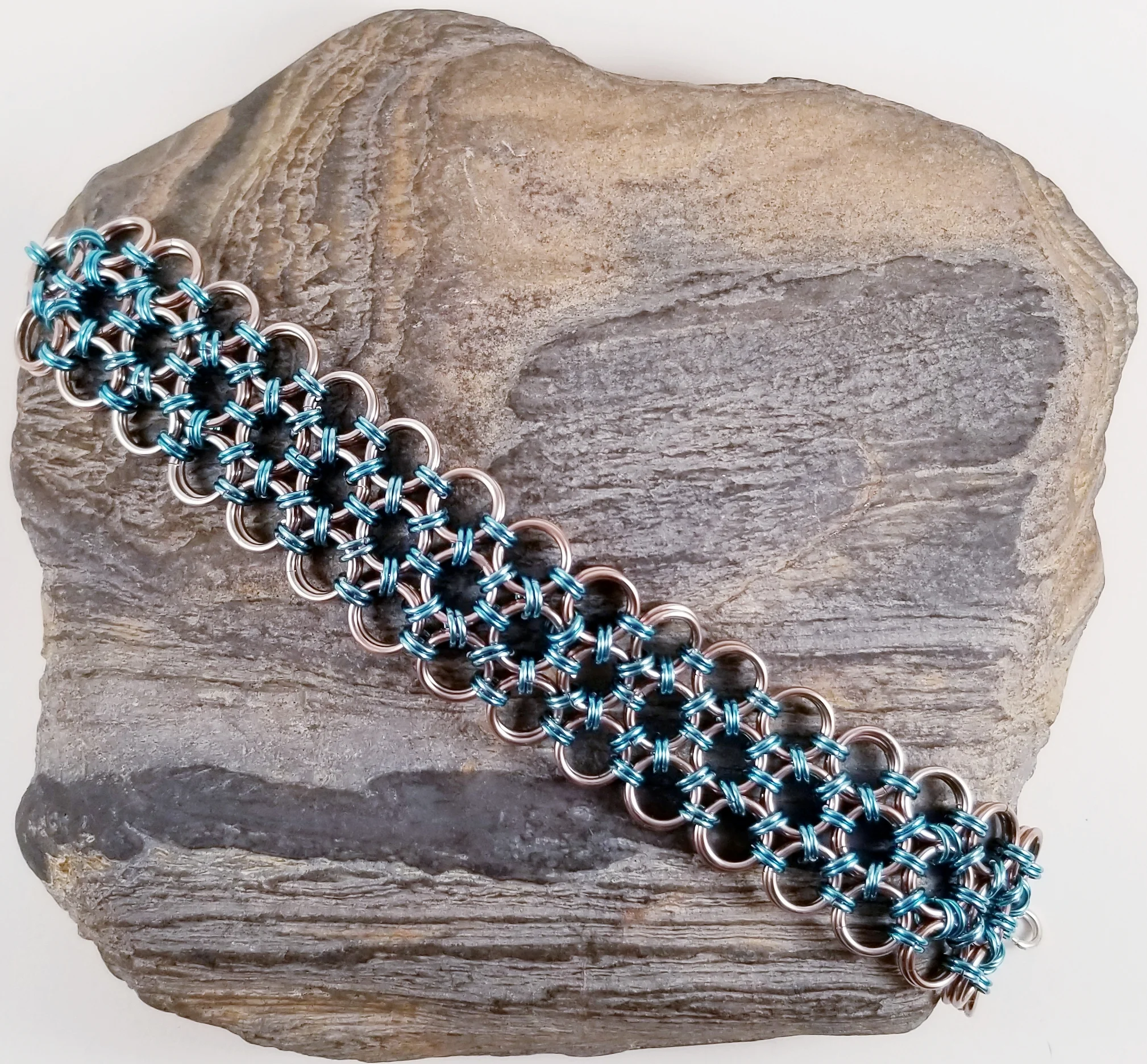 Bracelet- Japanese 12 in 2 Champagne and Blue