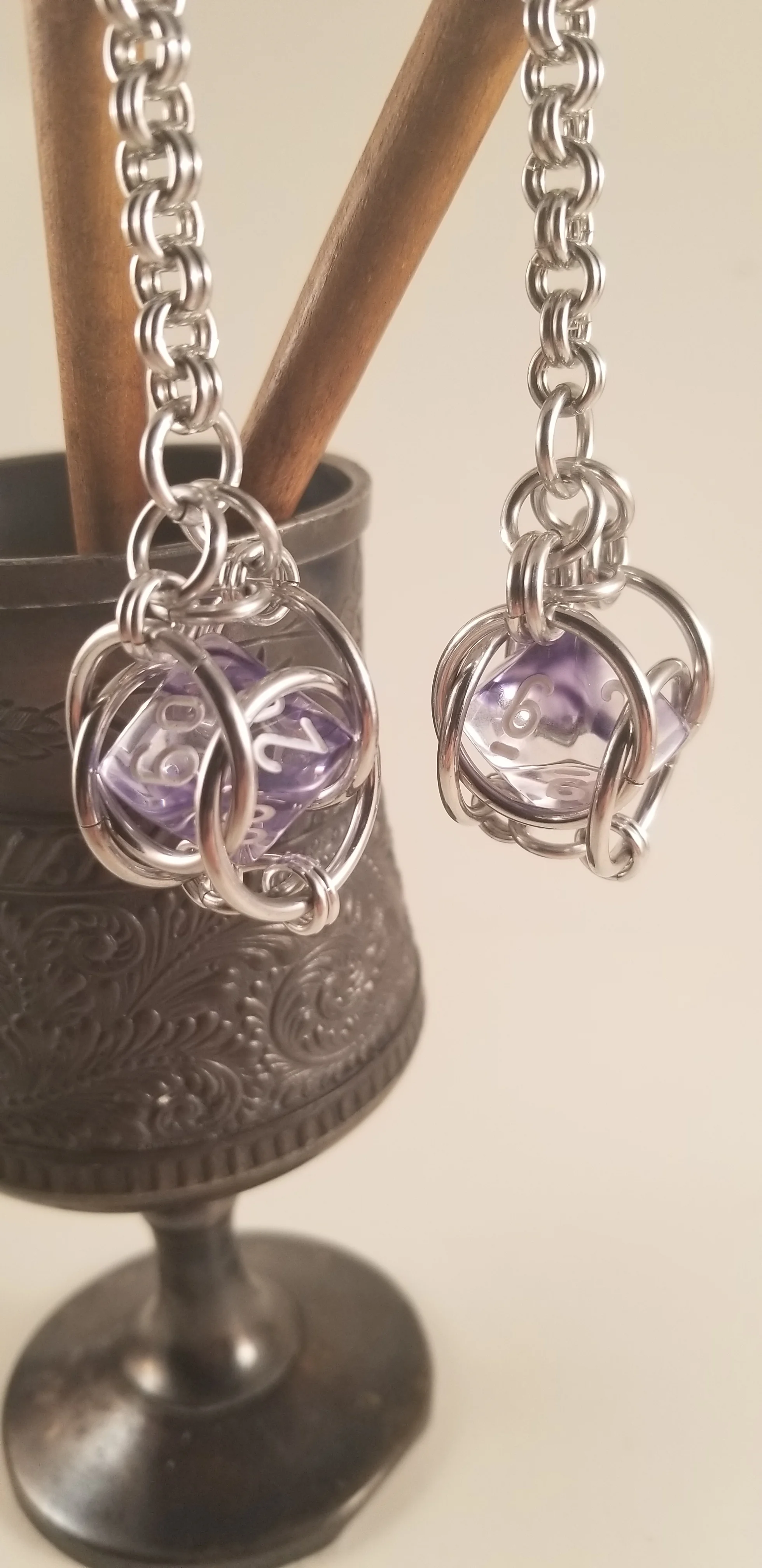 Hairsticks- Dice Blue Swirl