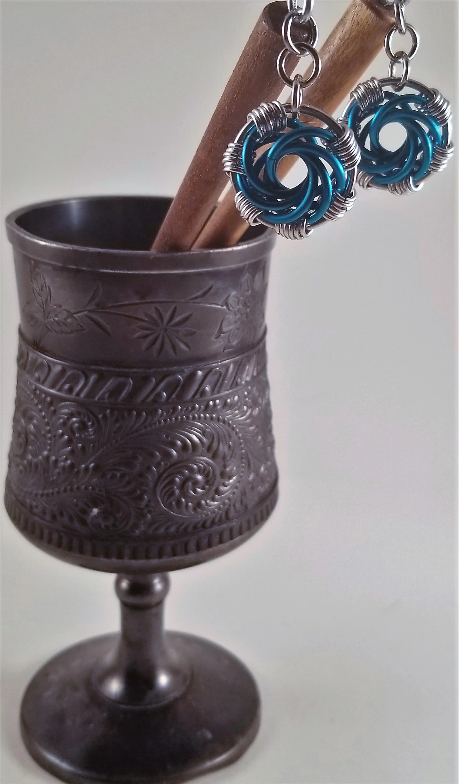 Hairsticks- Maillestrom Teal