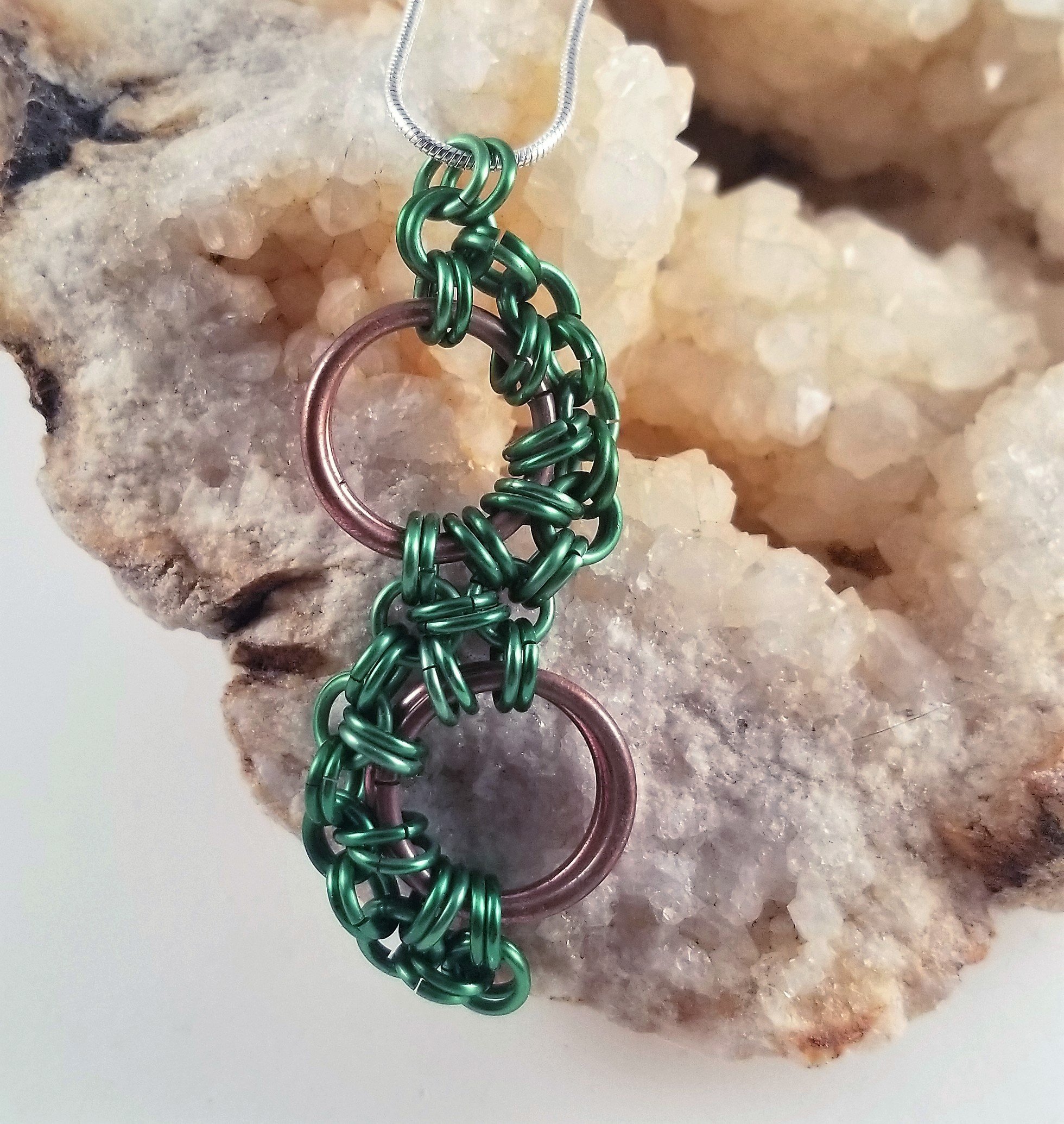 Pendant- Stepping Stones Copper and Green