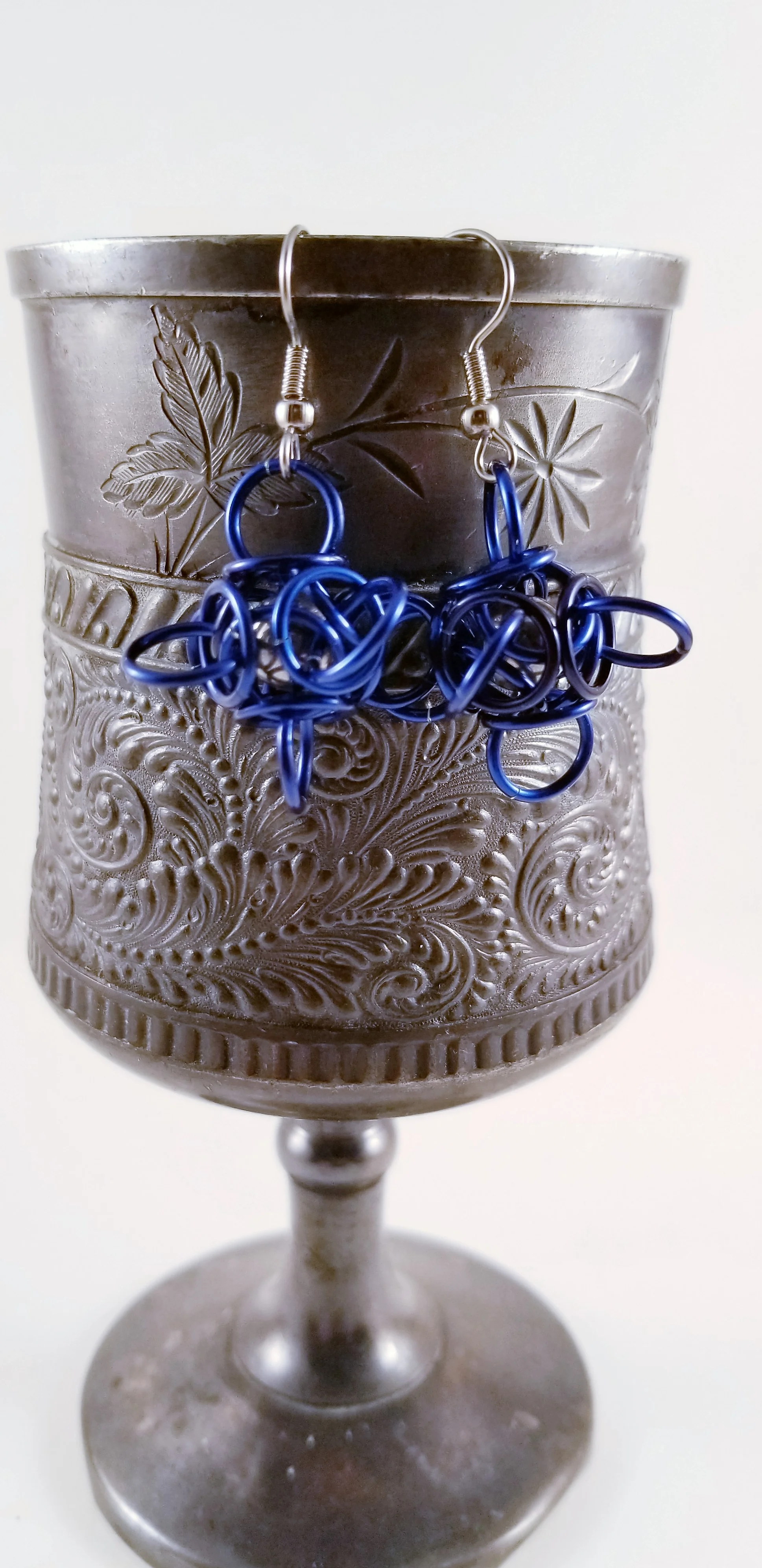 Earrings- Tetra Orb Royal Blue