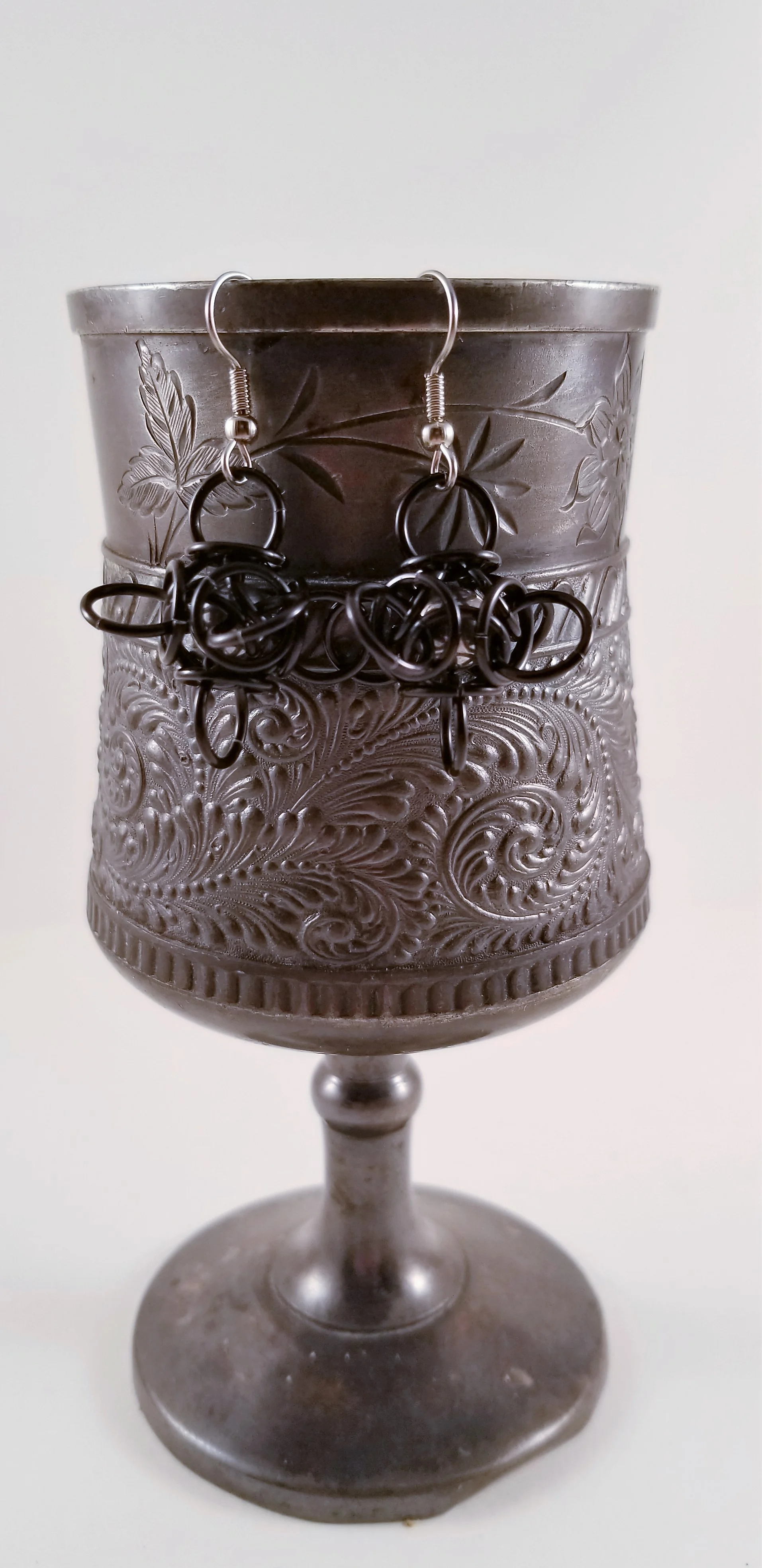 Earrings- Tetra Orb Black