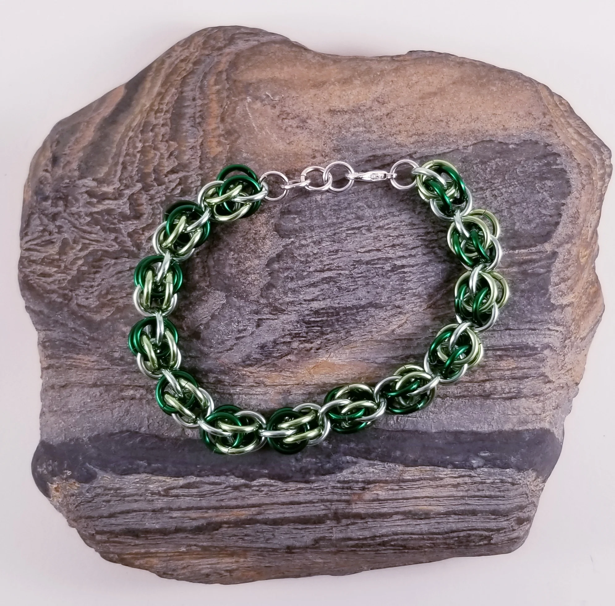 Bracelet- Sweet Pea Shades of Green