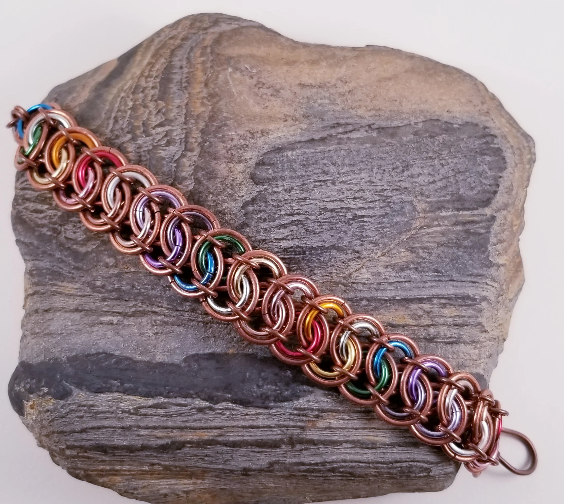 Bracelet- Garter Belt Copper Rainbow