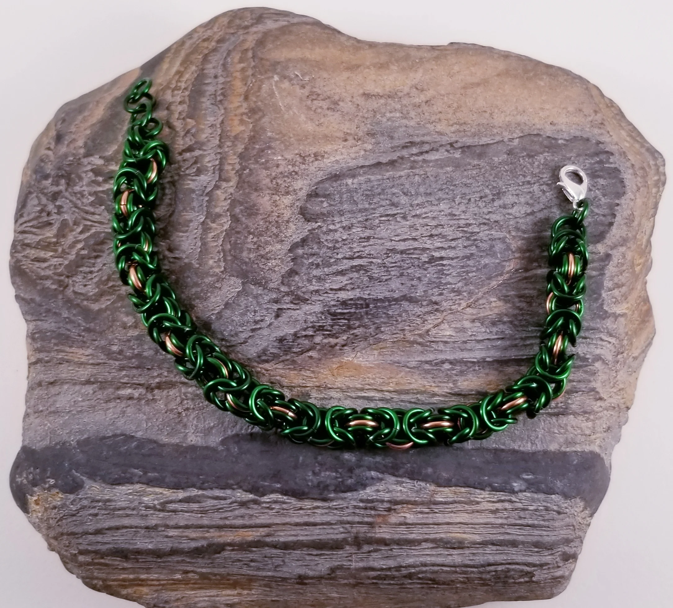 Bracelet- Byzantine Forest Green and Bronze