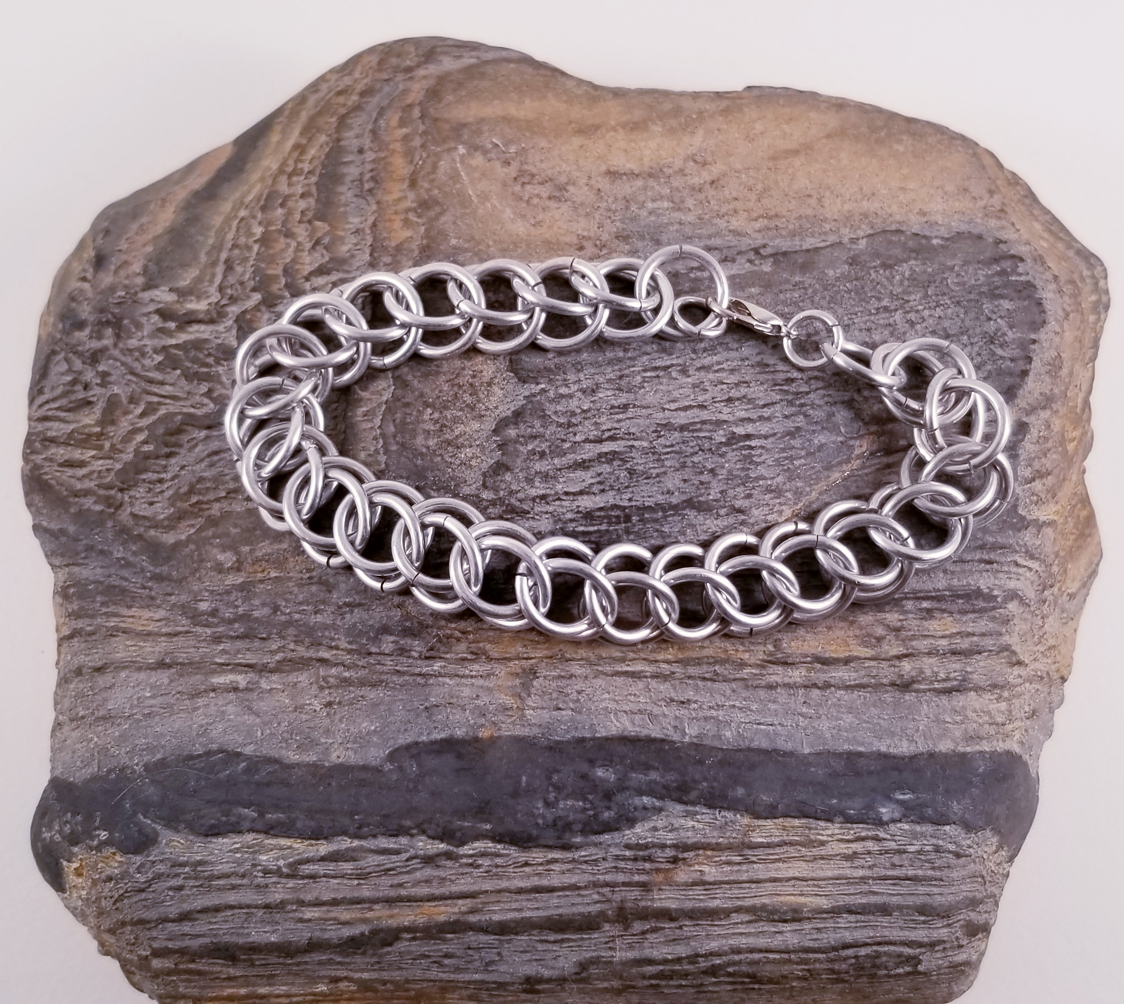 Bracelet- Half Persian 3 in 1 Silver