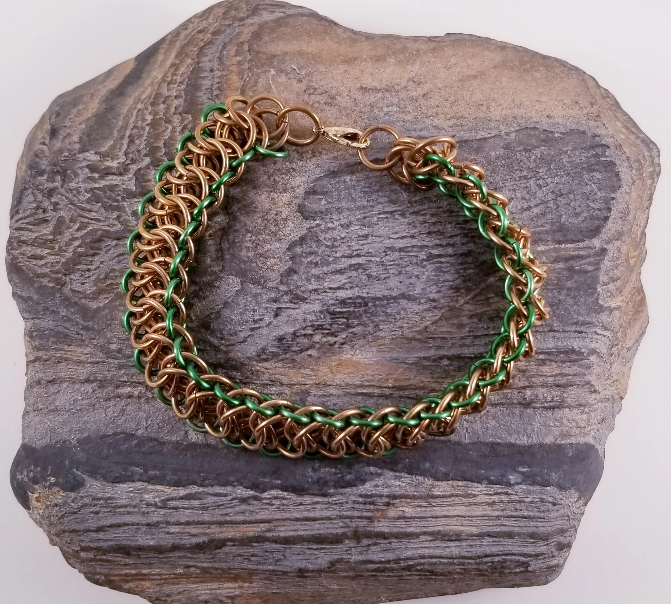 Bracelet- Mngwa green and brass