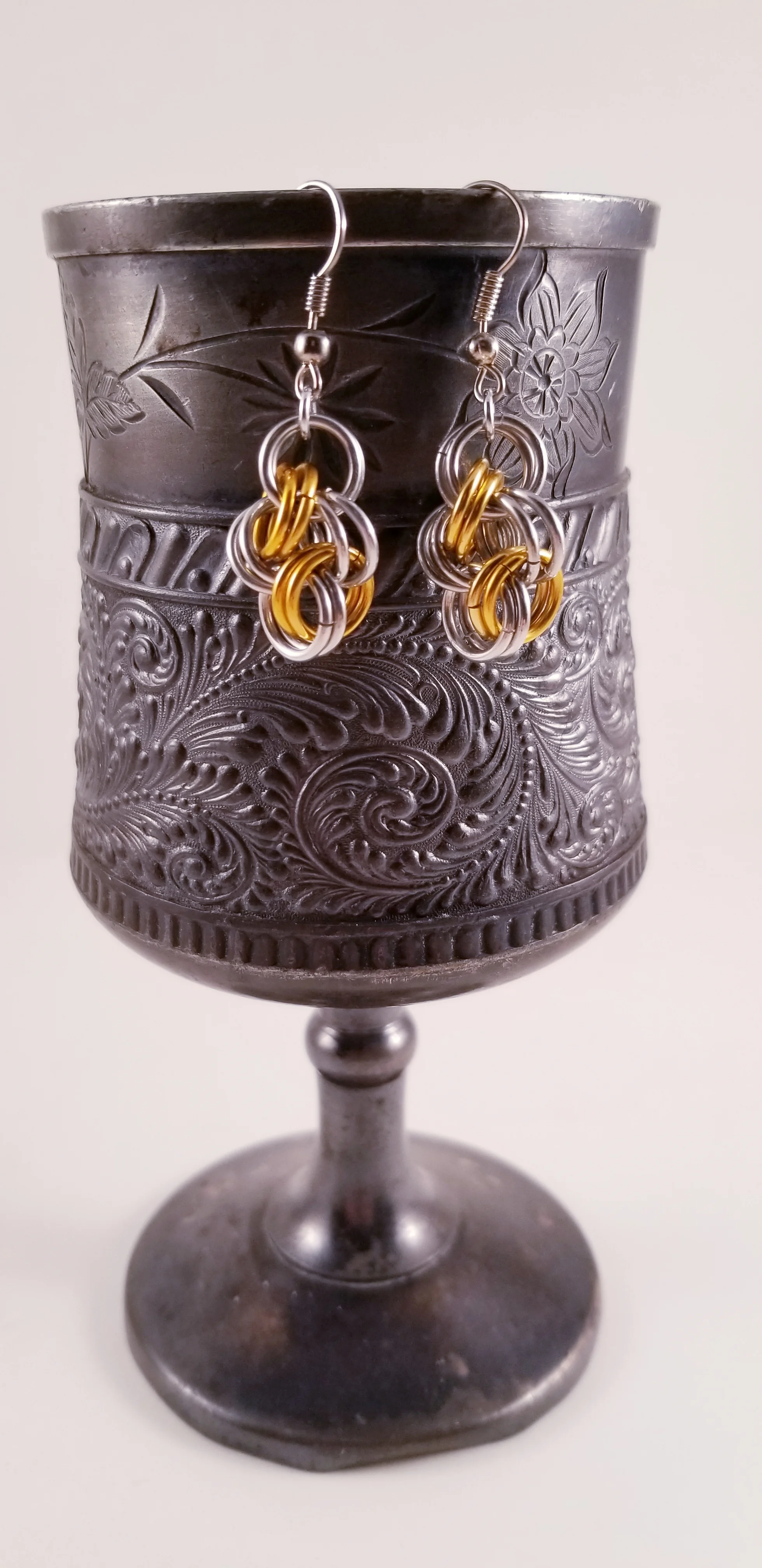 Earrings- Double Cloud Cover Silver and Gold