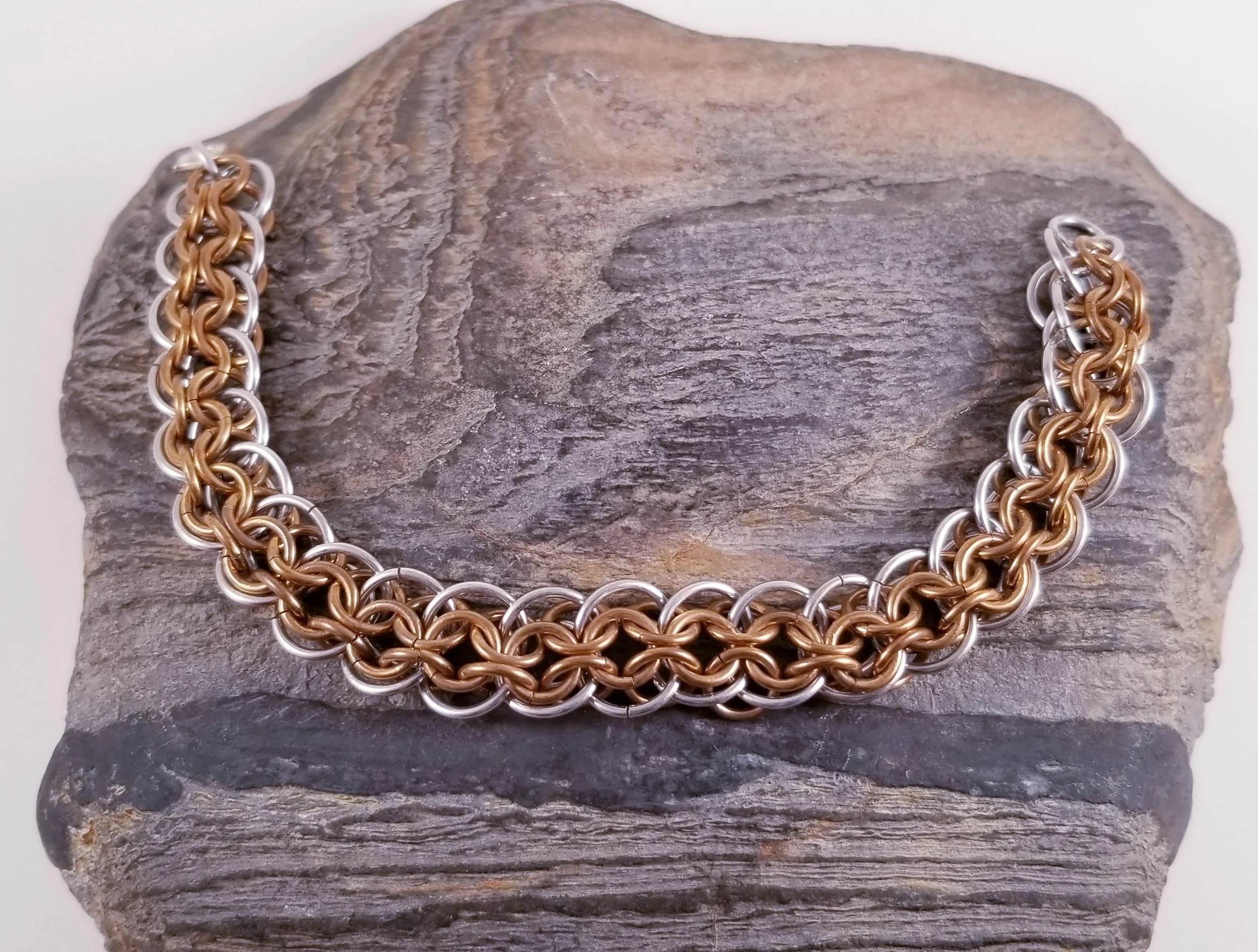 Bracelet- Cylon Silver and Brass