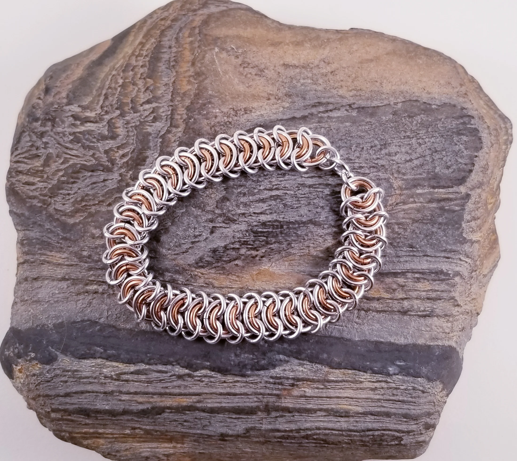 Bracelet- Vertebrae Silver and Bonze