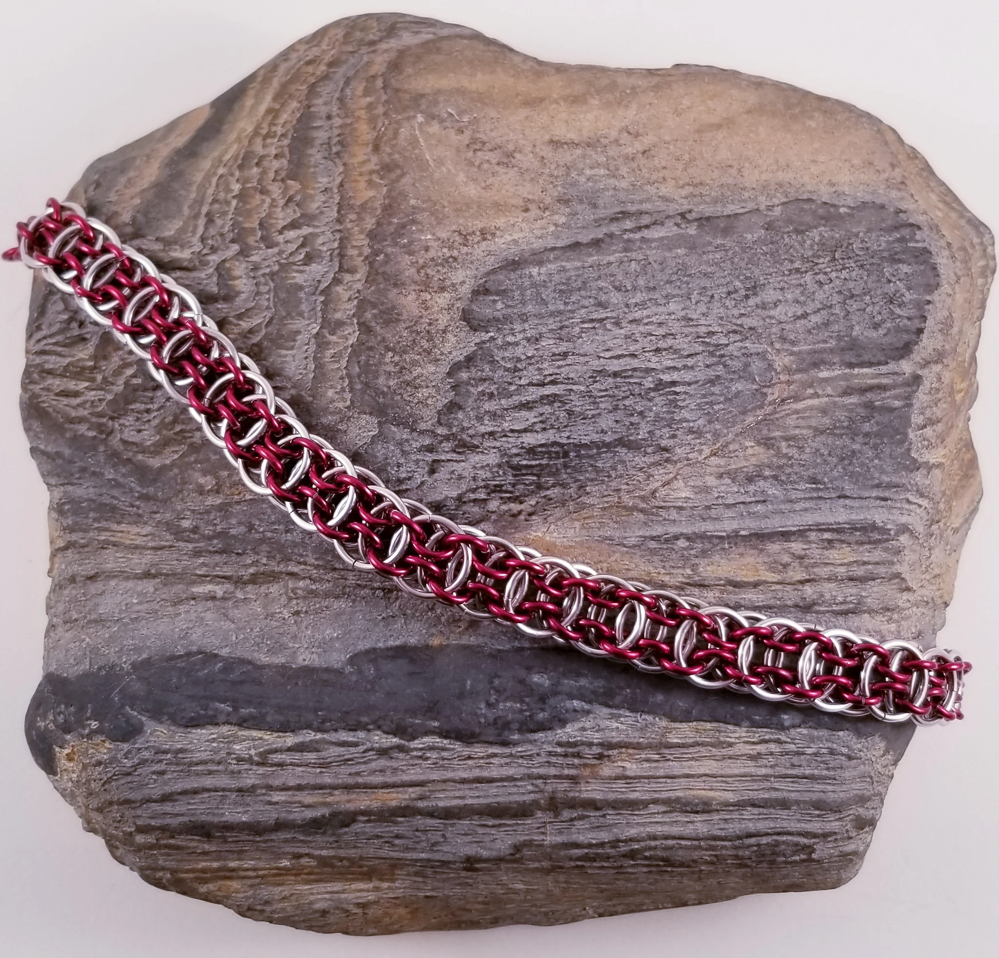 Bracelet- Nidhogg Silver and Red