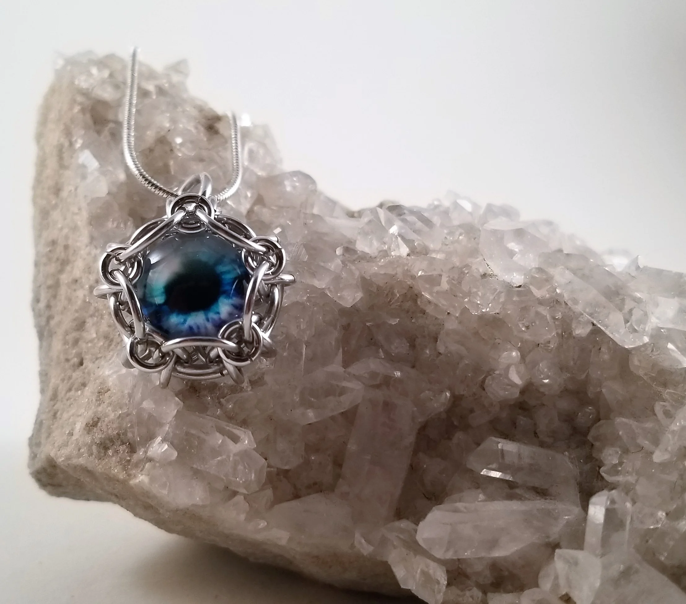 Pendant- Phaedra Dragon's Eye Blue Purple