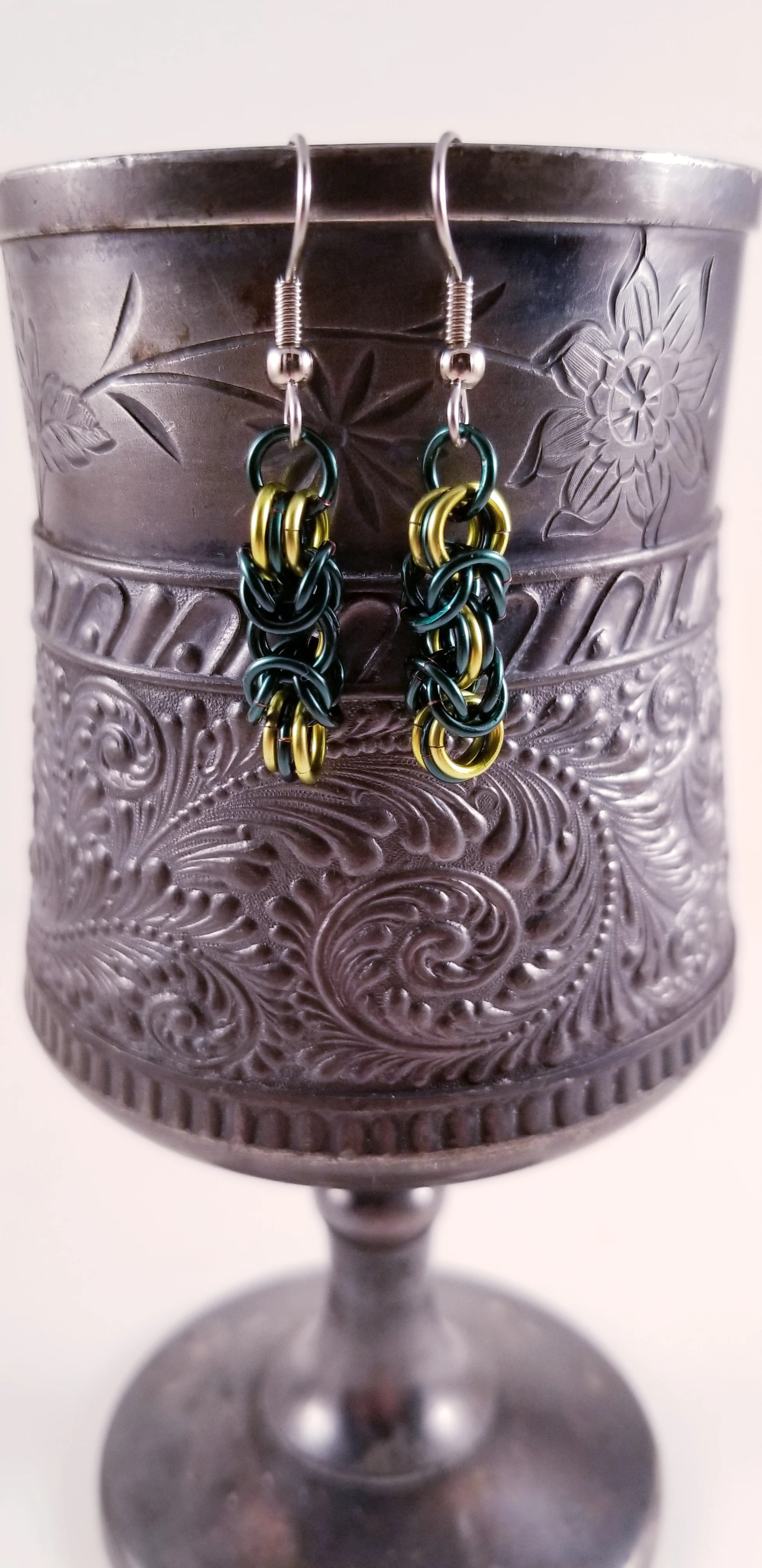 Earrings- Byzantine Shades of Green