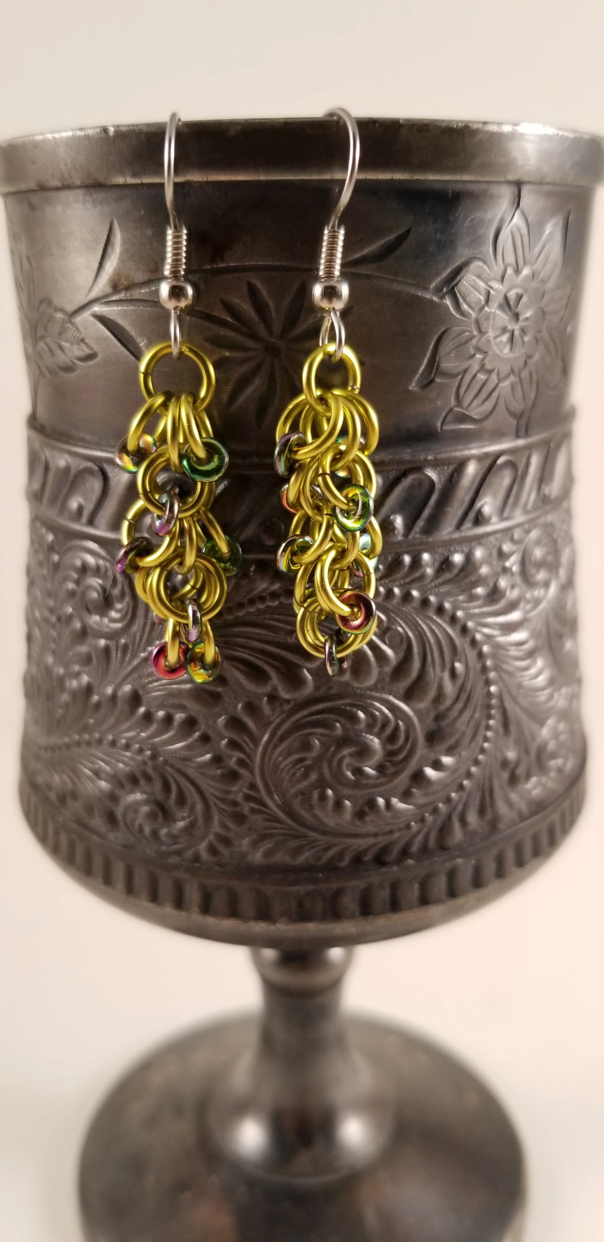 Earrings- Shaggy Loops green