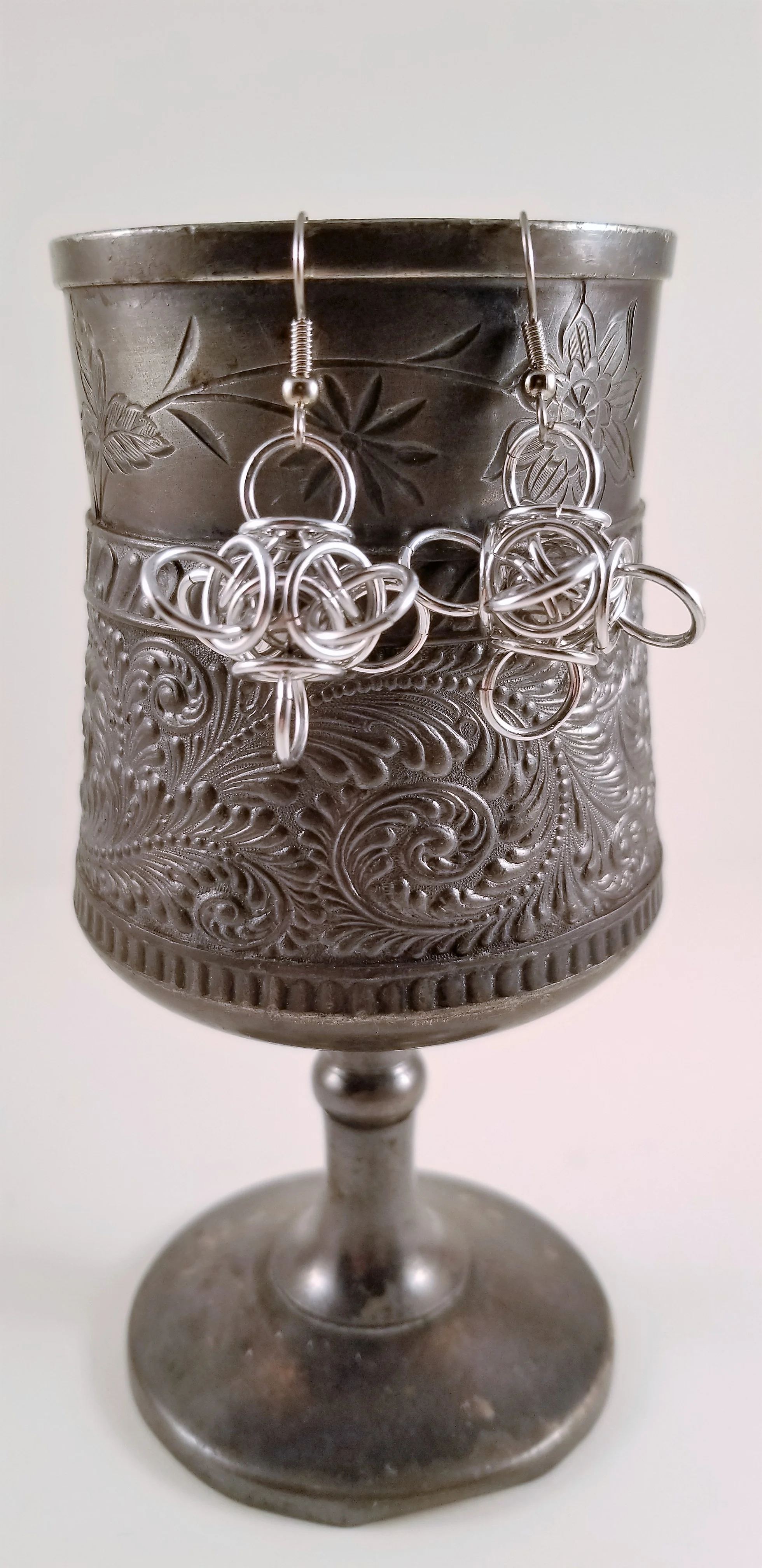 Earrings- Tetra Orb Silver