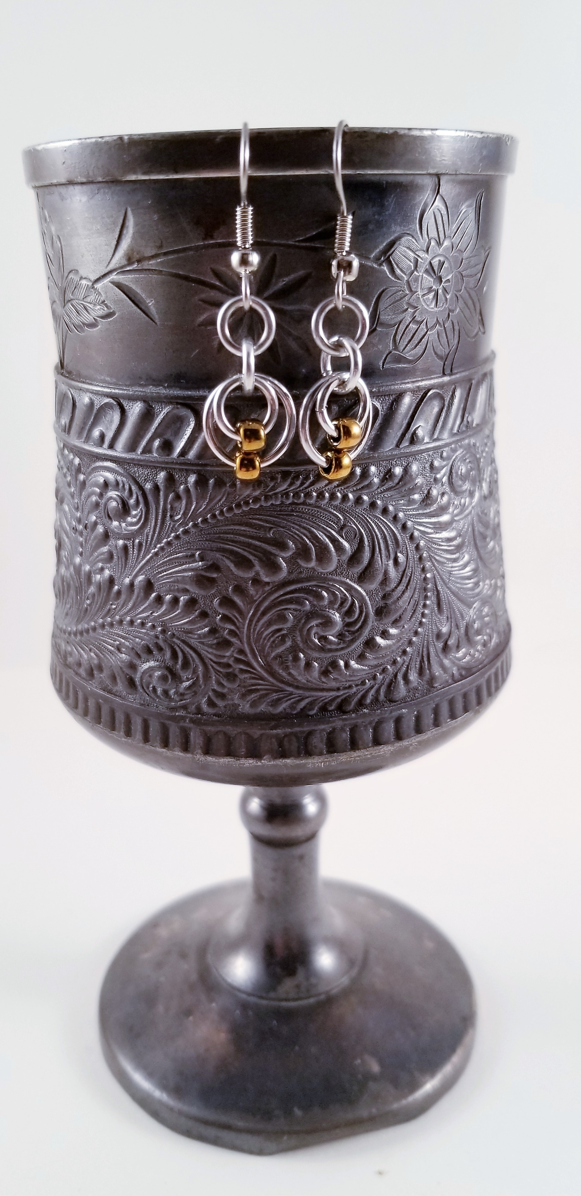 Earrings- Ring-dings Silver and Gold