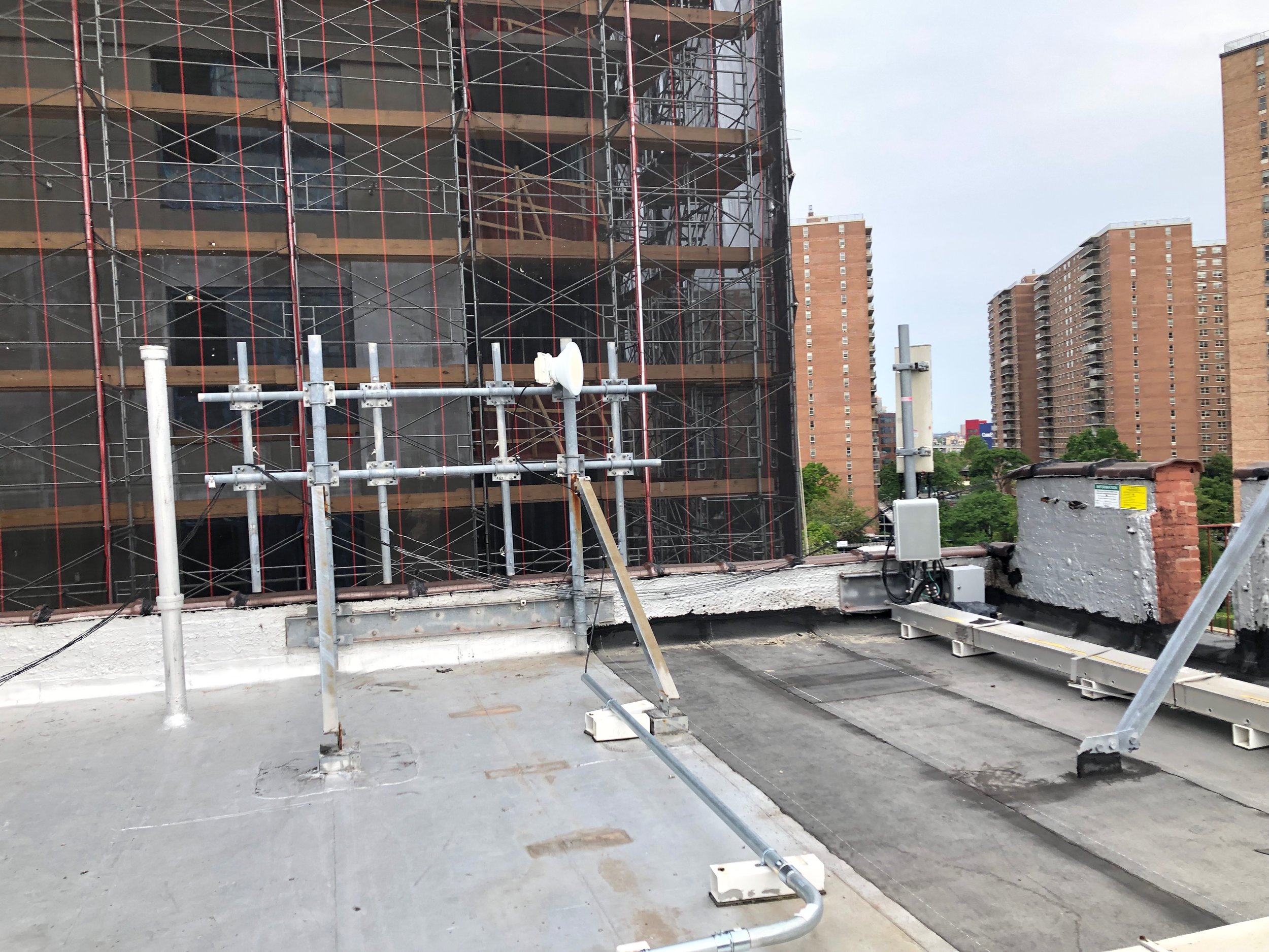 Here you can see that as a result of our EMF Assessment Report, we catalyzed Sprint to remove all cell transmitters facing the Rybak worksite and their Seabreeze Building. The one lonely remaining transmitter on the corner was turned completely away