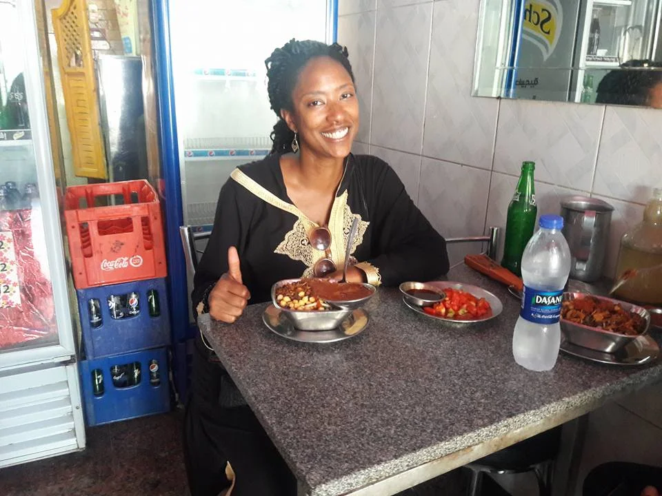 Lunch was a taste of a local specialty called koshary – a delightfully spicy mix of chickpeas, lentils, macaroni and rice.