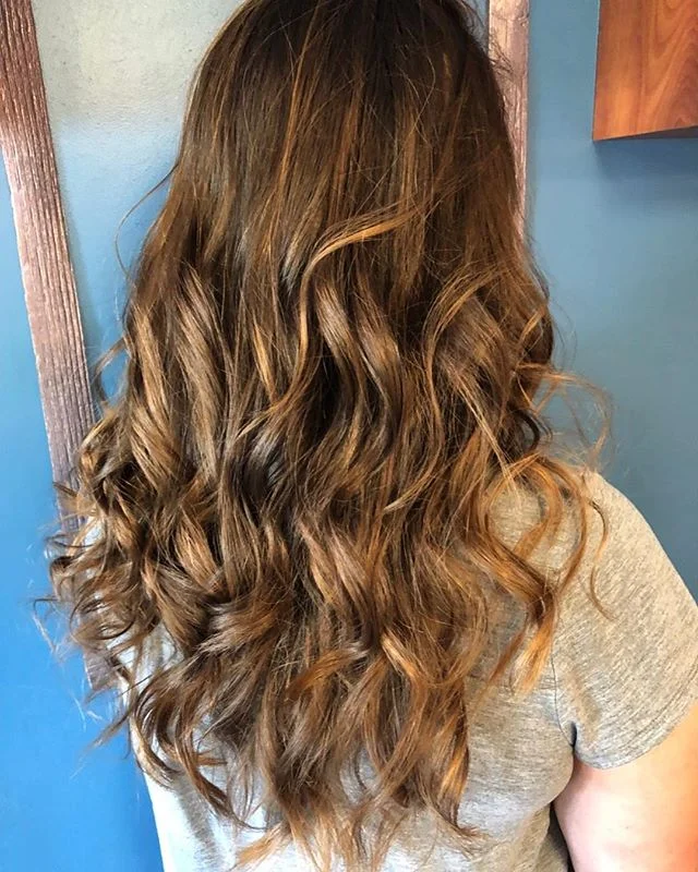 Beautiful sun kissed balayage, colored by Teri