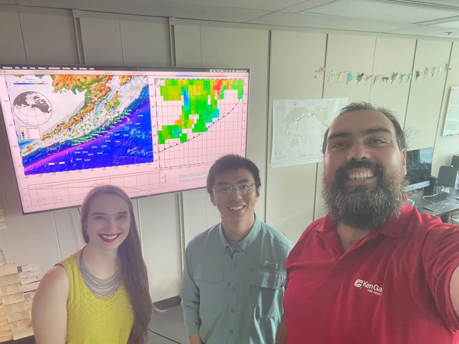  PhD student, Iván Rojas-Churkovic, with  Helen and collaborator Dr. Shawn Wei. 