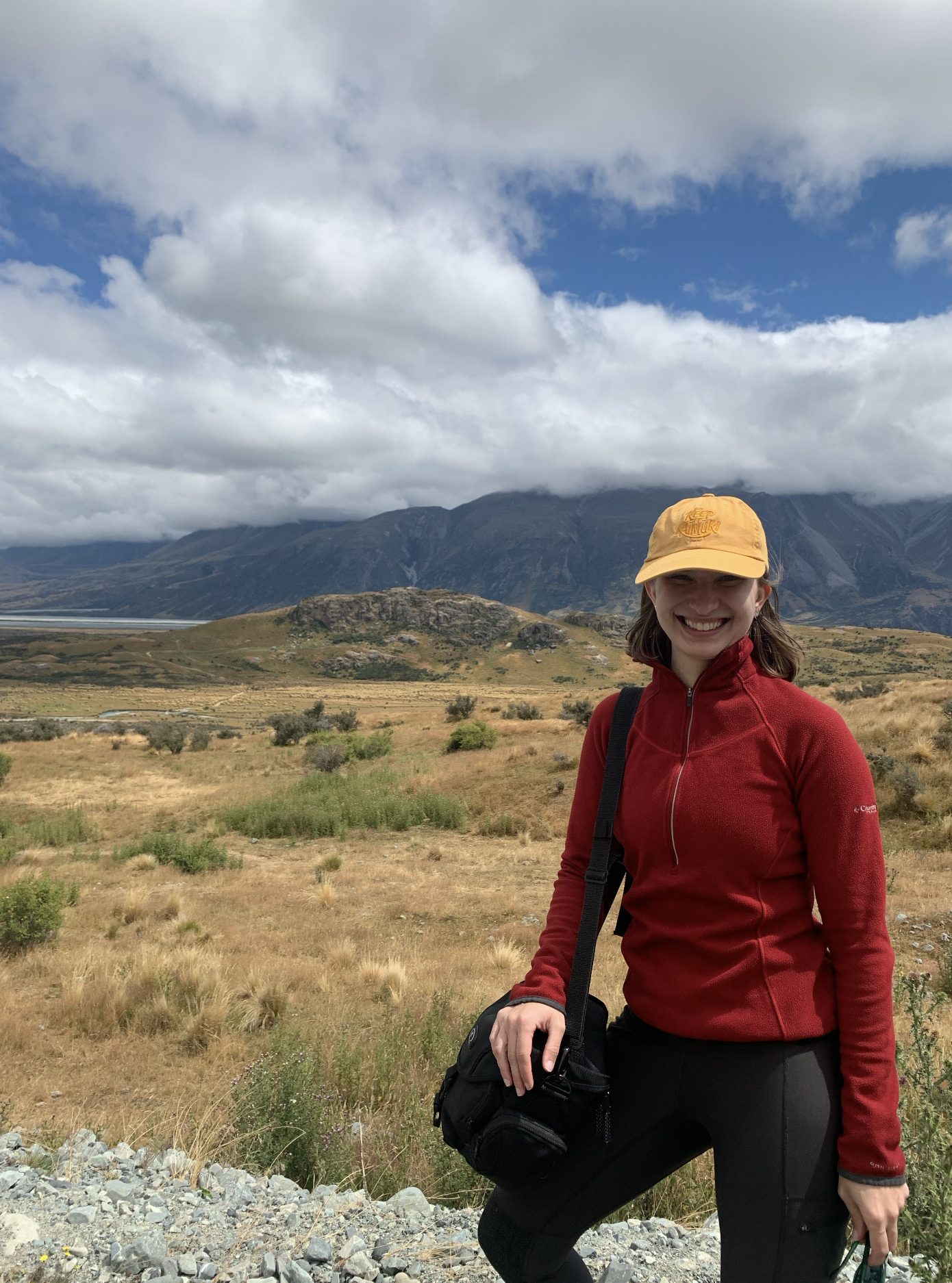 Helen touring the New Zealand countryside during the 2023 IAVCEI Assembly. 