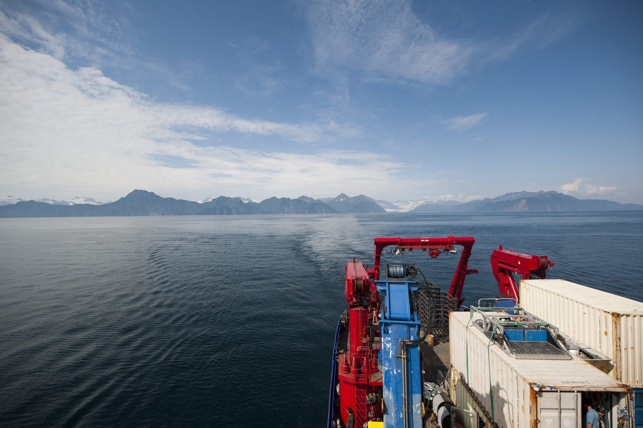  Sailing out of Seward, AK aboard the R/V Sikuliaq. 