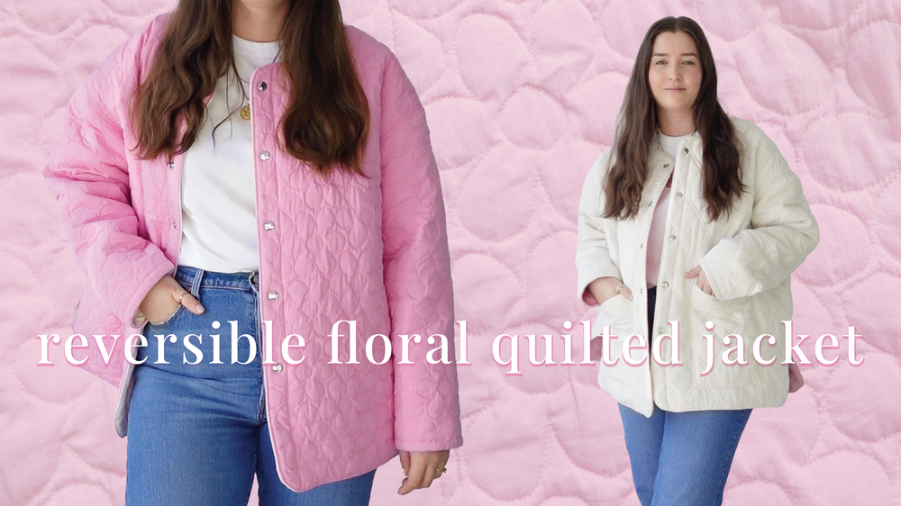 Making a flower quilted jacket | DIY Viki Sews Cheryl Jacket Hack