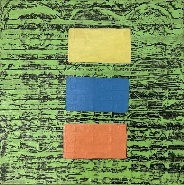 Acrylic #325:  Orange Blue Yellow