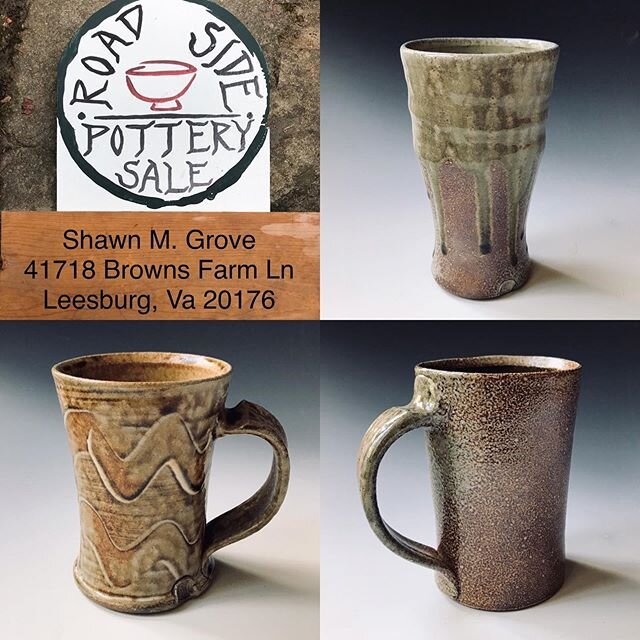 Fathers Day is almost here.  Stop by our Road Side Sale to pick up a tumbler or mug to hold beer, coffee or tea for that special dad.  We are using PayPal and Venmo as our payment options. #fathersday #sale #ceramicsale #lucketts #luckettsva #loudoun