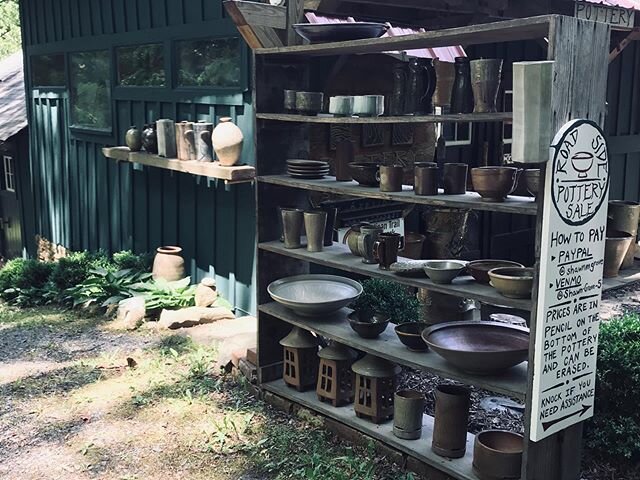 Our Road Side Sale is open this weekend and &ldquo;Yes&rdquo; my friends sent me a coconut through the mail.  Take a ride in the country and come out for a visit.  #sale  #pottery #potterysale #coconut #metallica #loudouncounty #loudouncountyva #wood