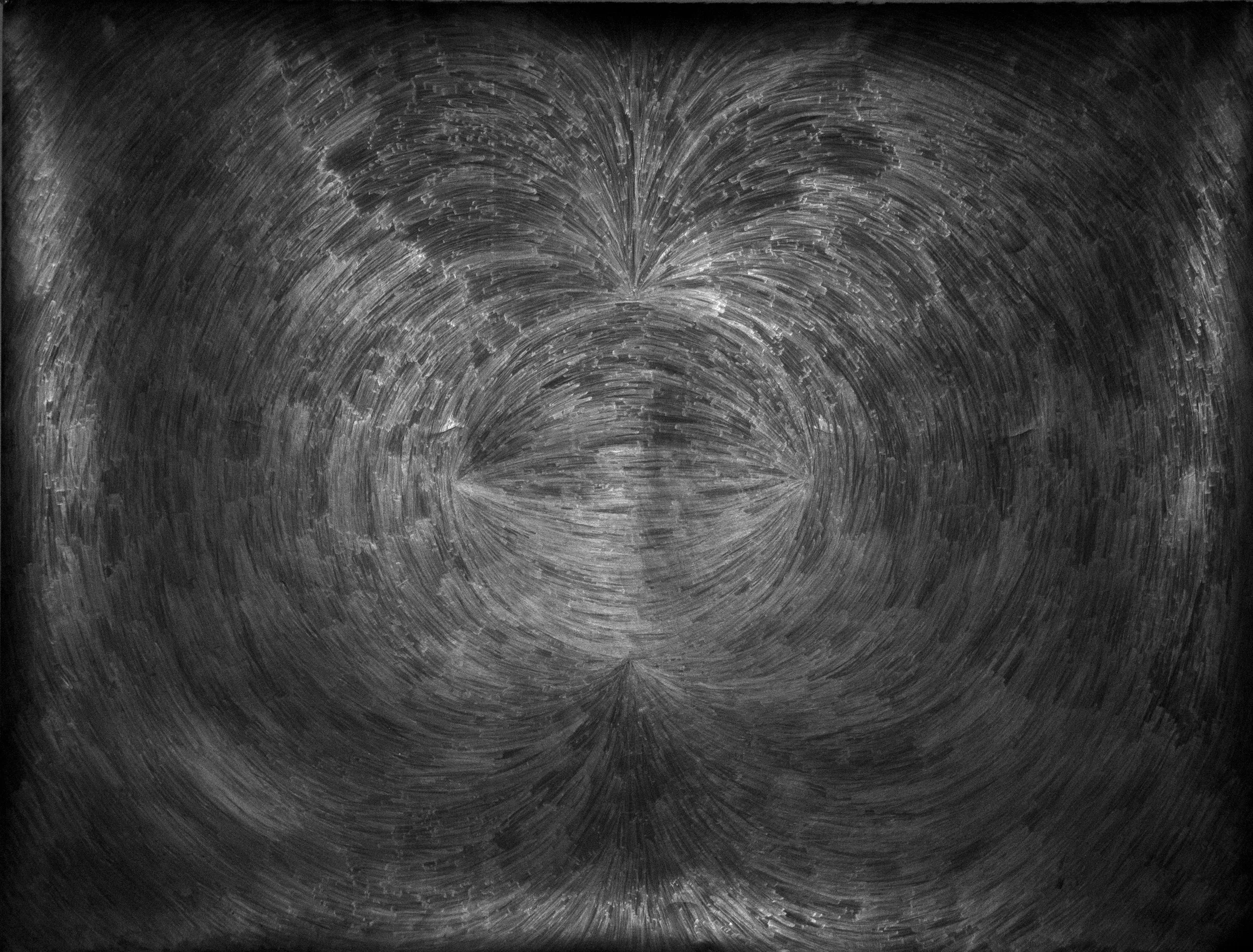 The Sound of Now Graphite on Stonehenge Paper, 38" x 50", 2018.