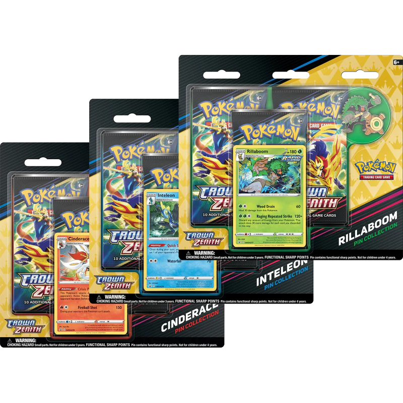 pokemon trading card game crown zenith pin collection TCG: More than 160 cards 3 brand pokemon trading card game crown