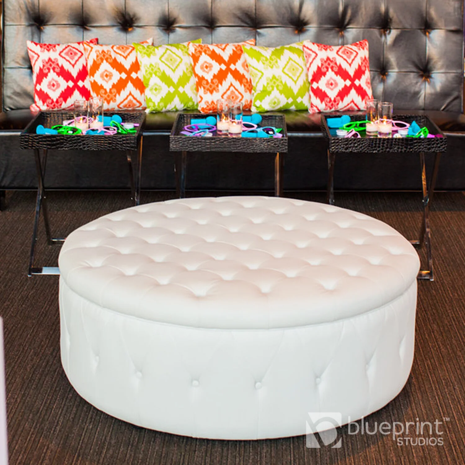 DANTE QUEENS OTTOMAN — BLUEPRINT STUDIOS EVENT RENTALS SAN FRANCISCO