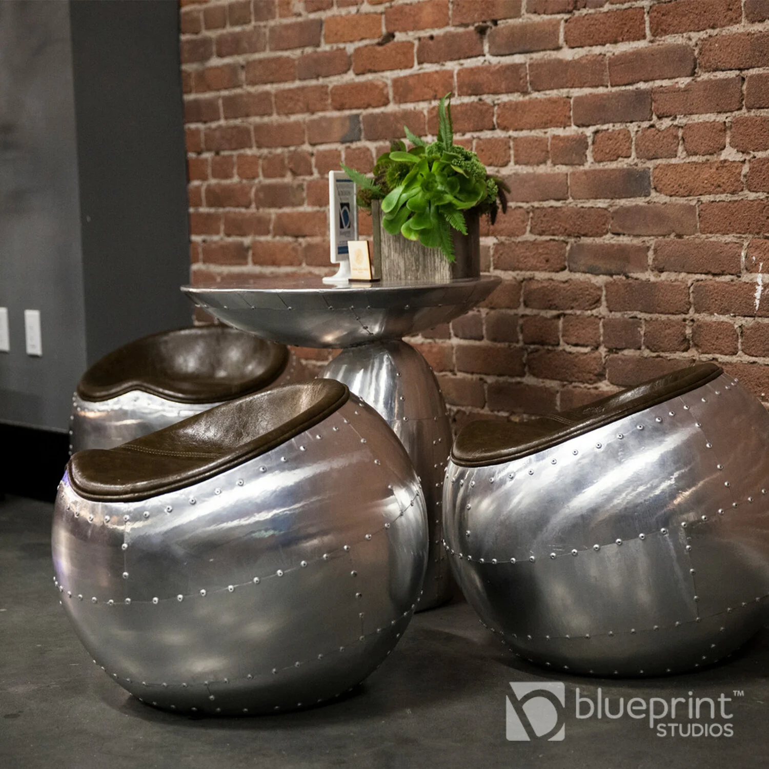 AVIATOR OTTOMAN — BLUEPRINT STUDIOS EVENT RENTALS SAN FRANCISCO BAY AREA